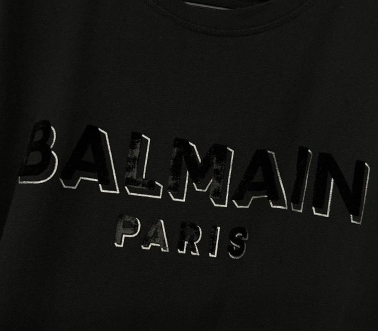Balmain Balmain Flocked Logo T-Shirt Size M Size US M / EU 48-50 / 2 - 3 Thumbnail
