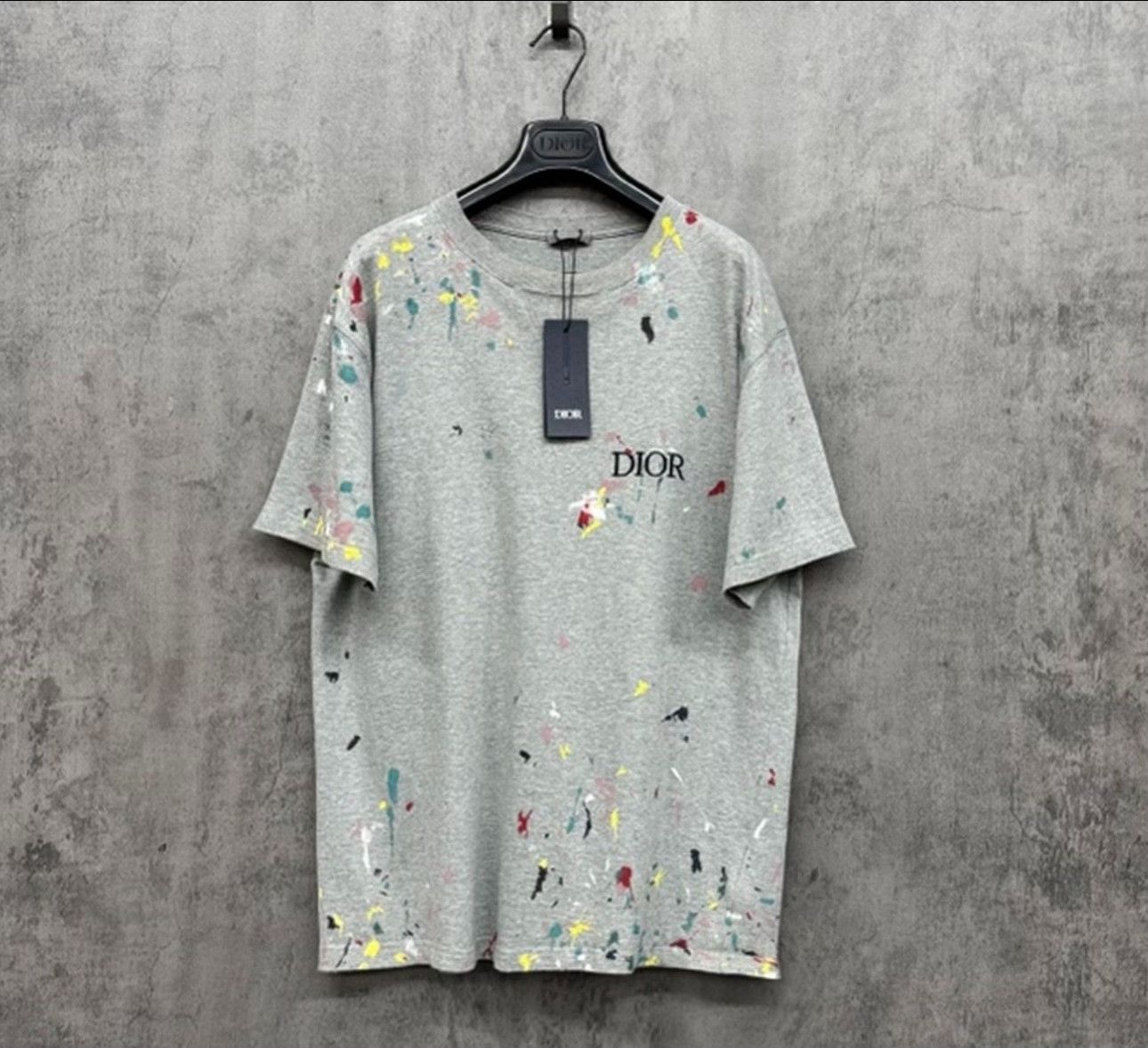 Dior Dior Paint Splatter Logo T-Shirt XL Size US XL / EU 56 / 4 - 2 Thumbnail