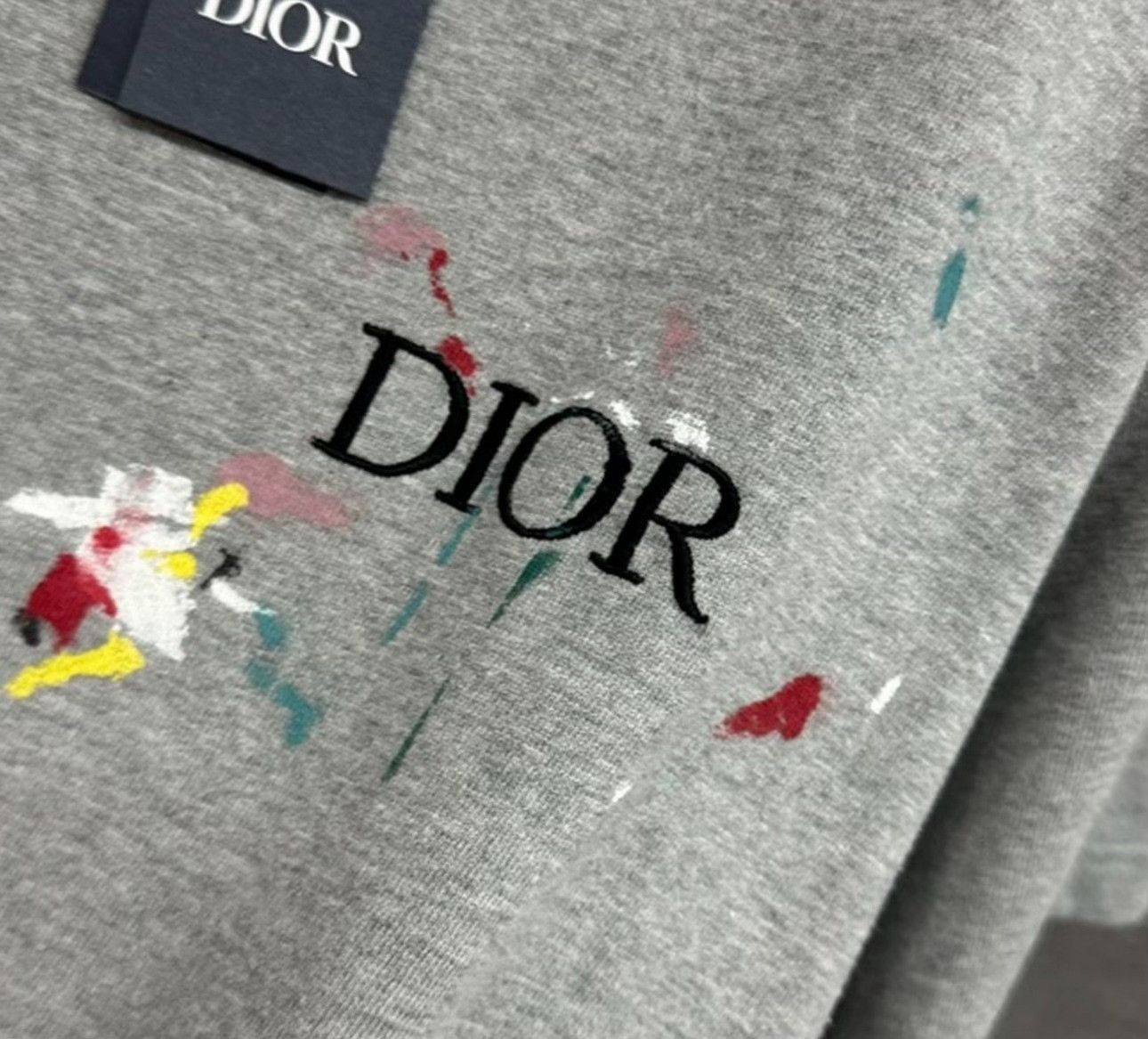 Dior Dior Paint Splatter Logo T-Shirt XL Size US XL / EU 56 / 4 - 4 Thumbnail