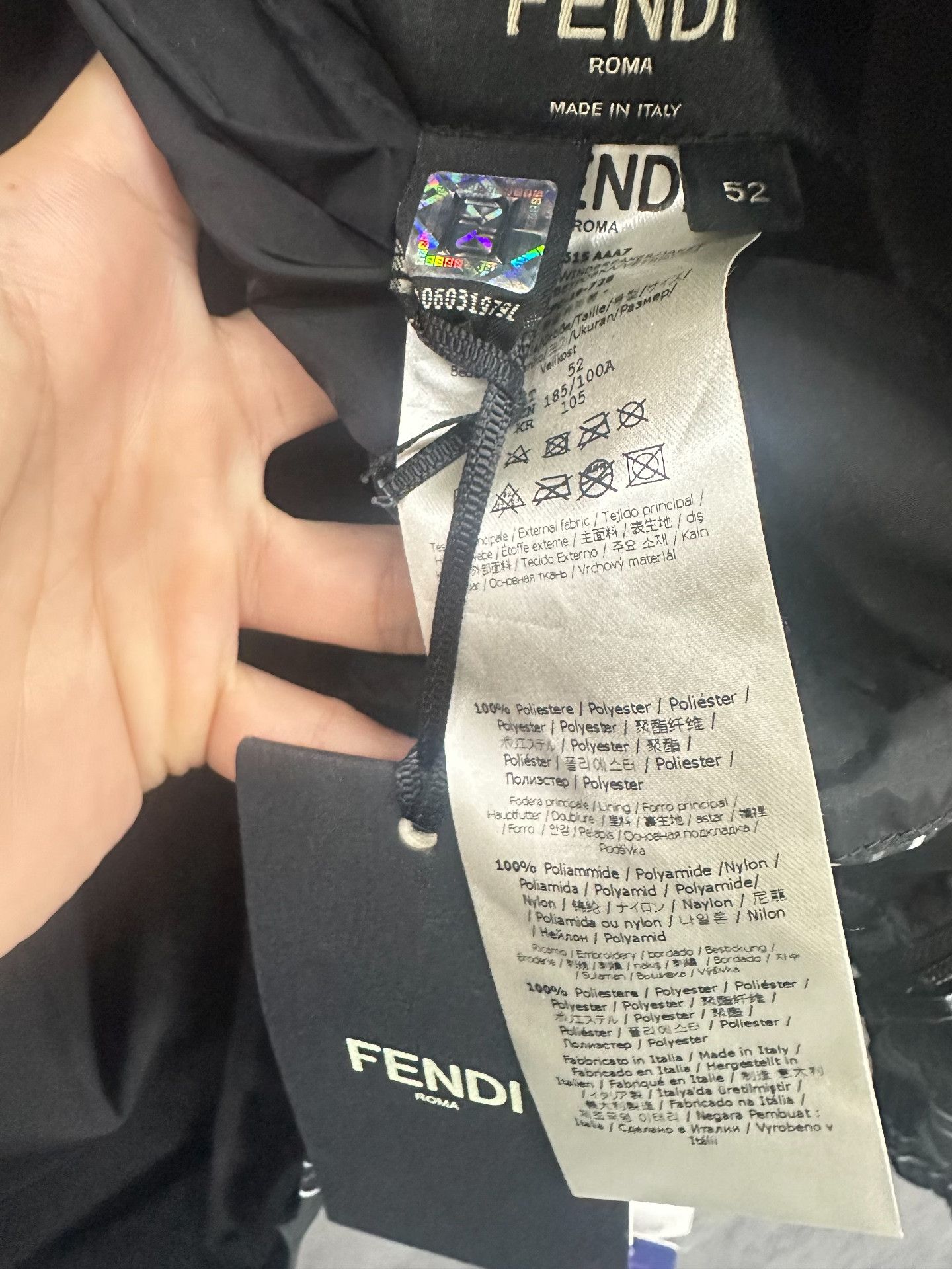 Fendi Fendi Reversible FF Logo Windbreaker Jacket 52 Size US L / EU 52-54 / 3 - 7 Thumbnail
