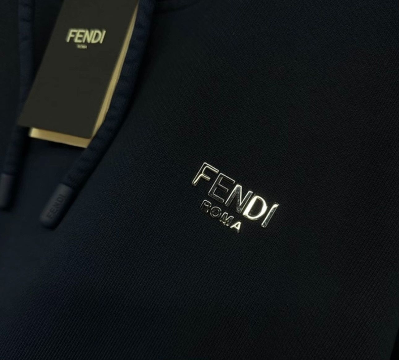 Fendi Fendi Metal Logo Washed Hoodie M Size US M / EU 48-50 / 2 - 5 Thumbnail