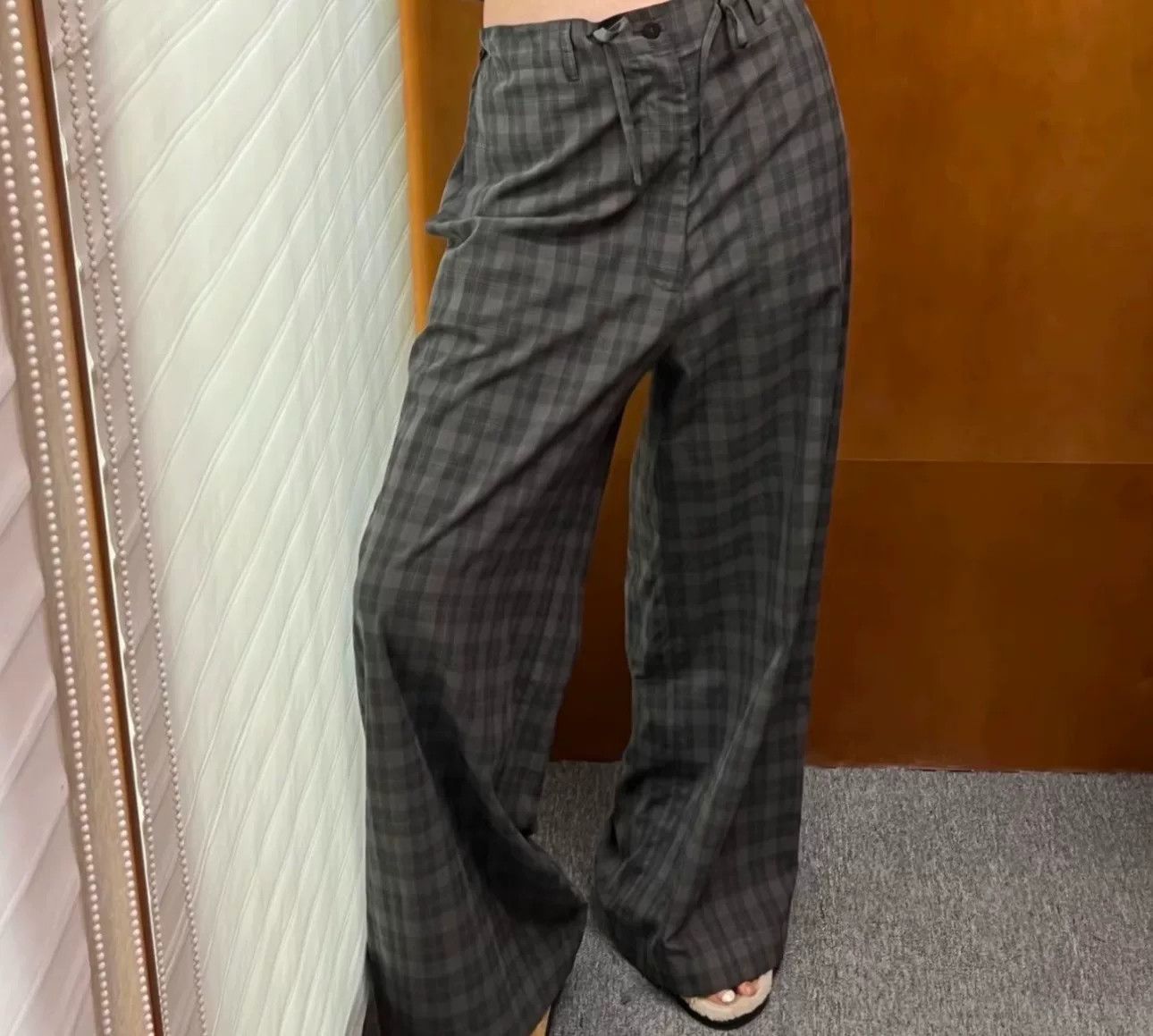 Balenciaga Balenciaga Checked Garde-Robe Wide Pants XS Size US 28 / EU 44 - 6 Thumbnail
