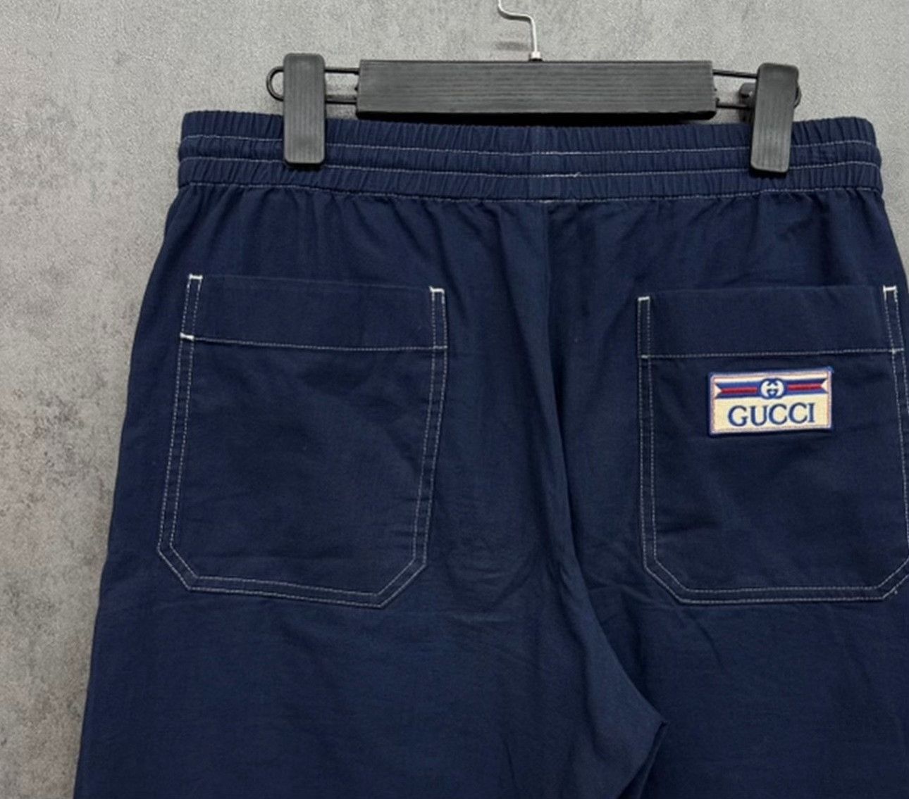 Gucci Gucci Embroidered Logo Contrast Stitch Shorts Size 44 Size US 28 / EU 44 - 3 Thumbnail