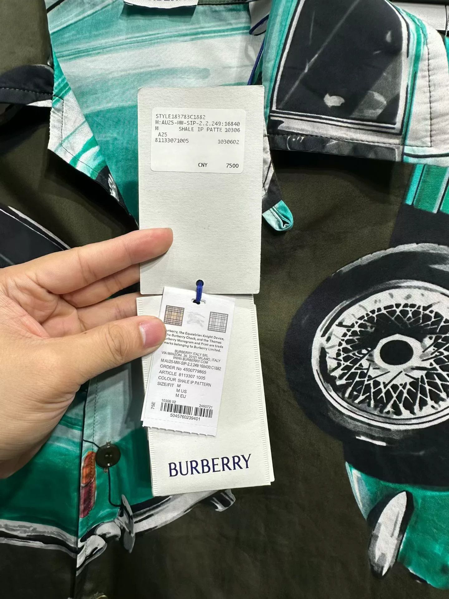 Burberry Burberry Car Print Short Sleeve Shirt Size M Size US M / EU 48-50 / 2 - 4 Thumbnail