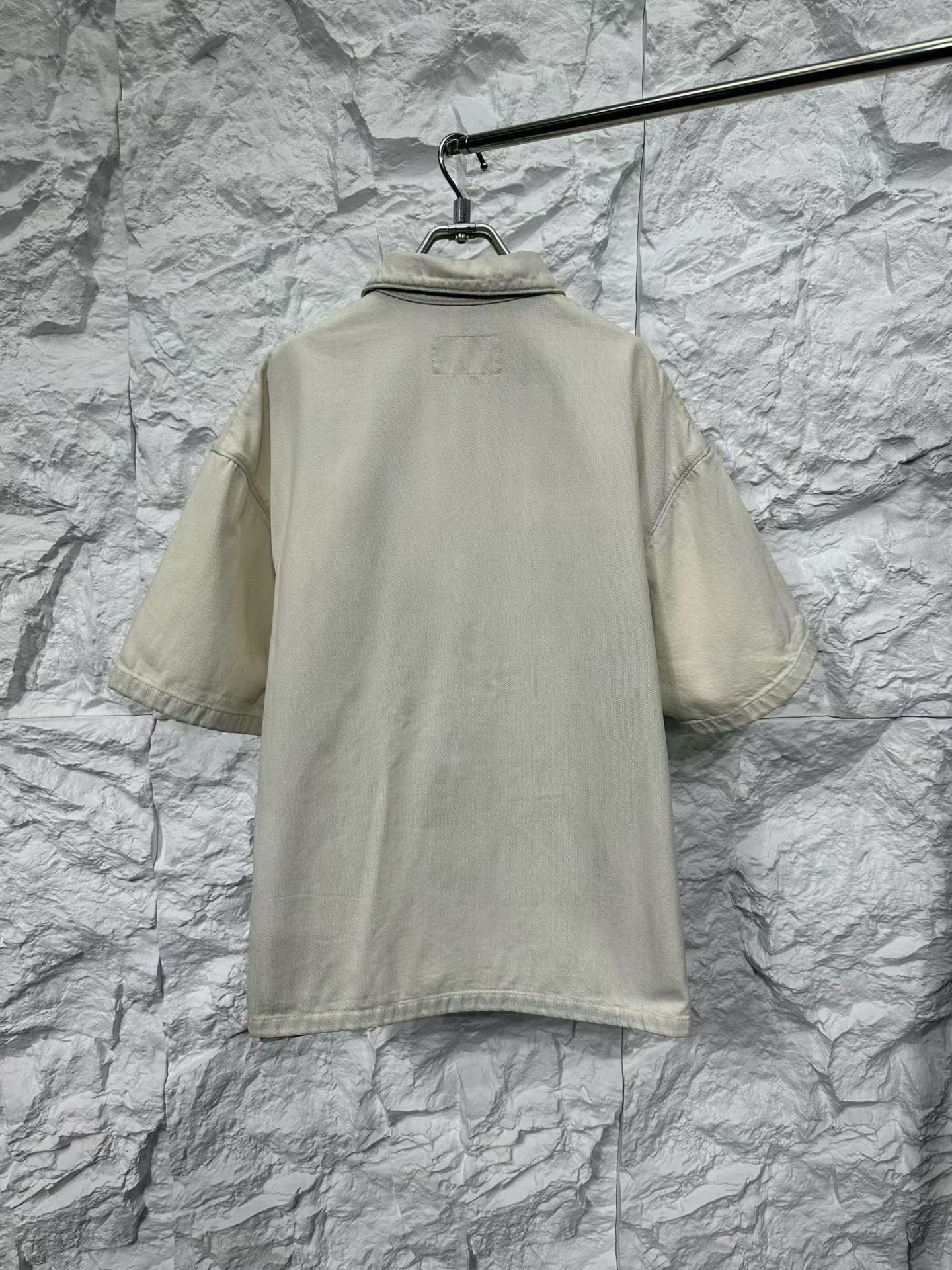 Prada Prada Triangle Logo Denim Short Sleeve Shirt M Size US M / EU 48-50 / 2 - 3 Thumbnail
