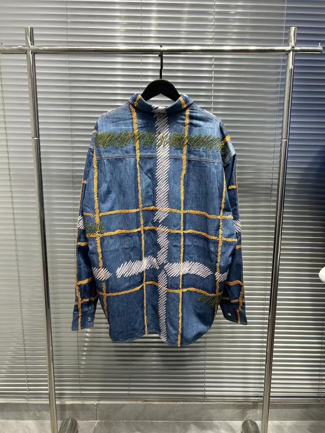 DENIM TEARS × Dior Dior x Denim Tears Embroidered Check Shirt Size 40 Size US M / EU 48-50 / 2 - 4 Thumbnail