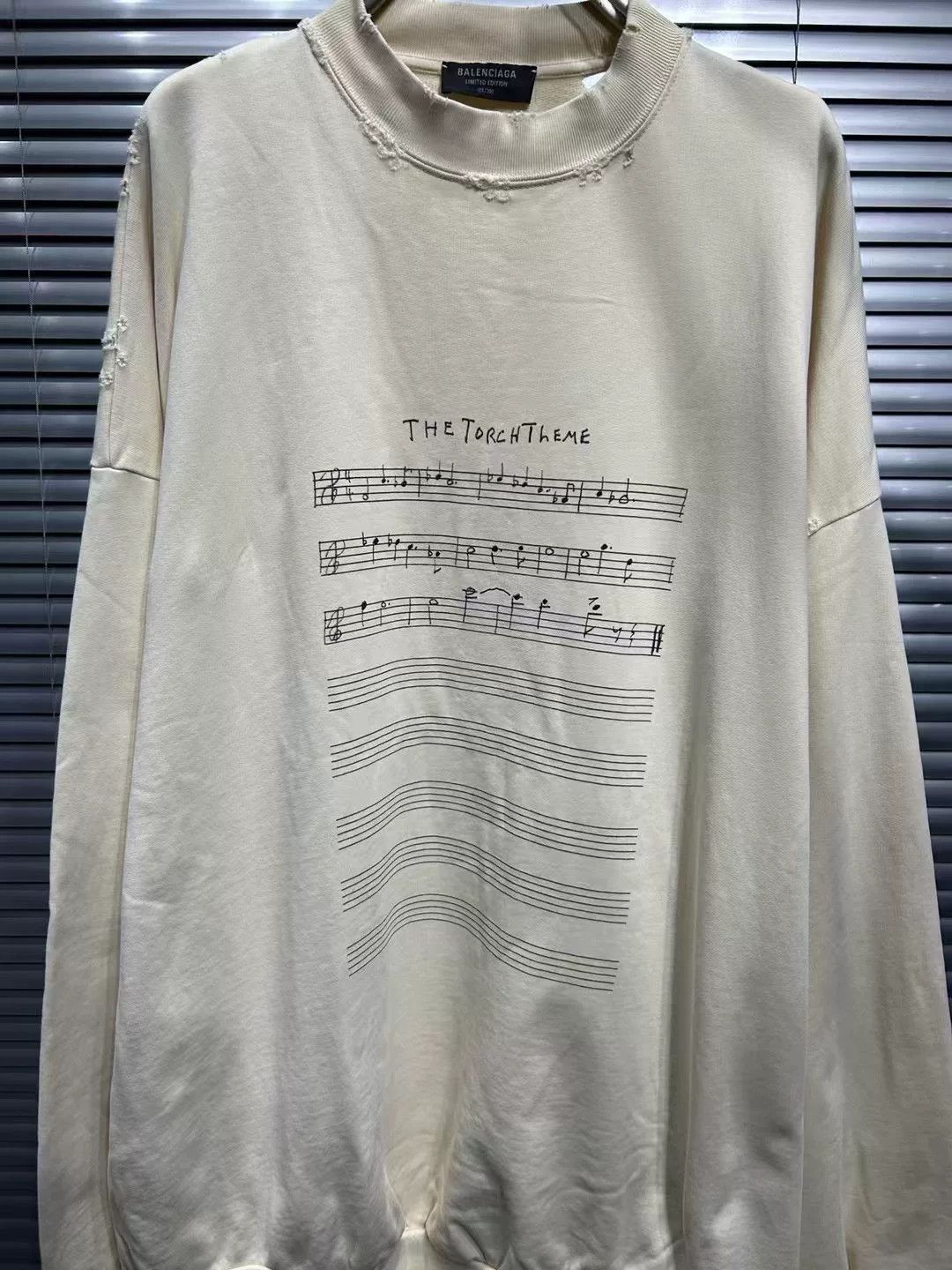 Balenciaga Balenciaga Music Sheet Print Sweatshirt Size 2 Size US M / EU 48-50 / 2 - 4 Thumbnail