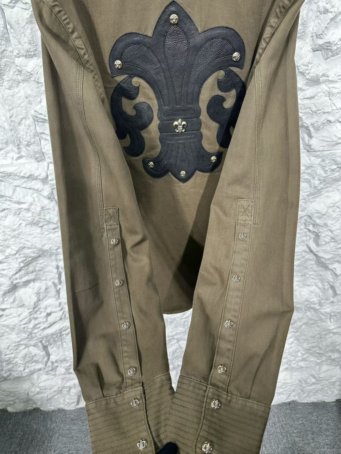 Chrome Hearts Chrome Hearts Leather Patch Fleur-de-lis Shirt L Size US L / EU 52-54 / 3 - 6 Thumbnail