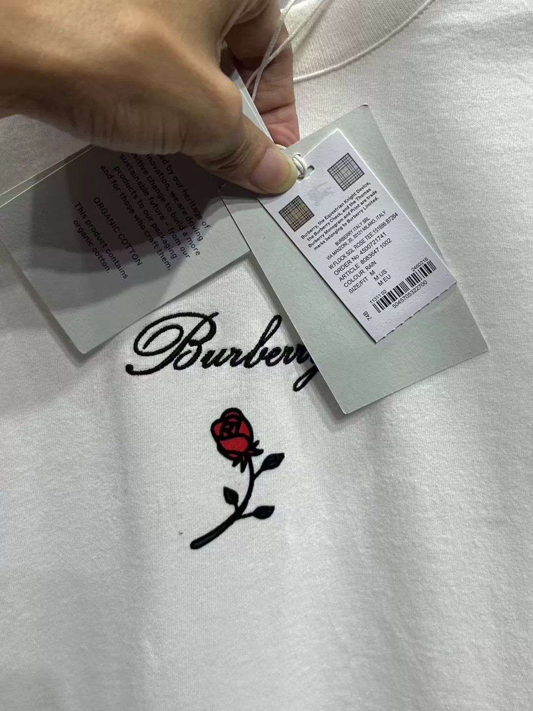 Burberry Burberry Rose Embroidery T-Shirt Size M Size US M / EU 48-50 / 2 - 4 Thumbnail