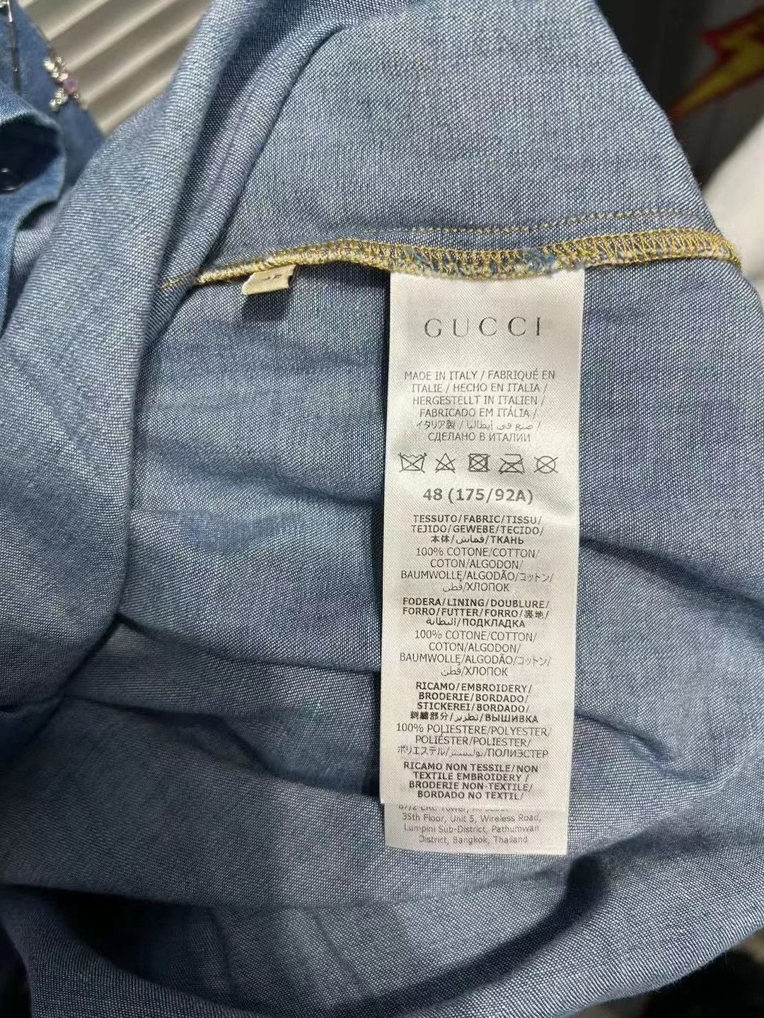 Gucci Gucci Rhinestone Embellished Denim Shirt 48 Size US M / EU 48-50 / 2 - 5 Thumbnail