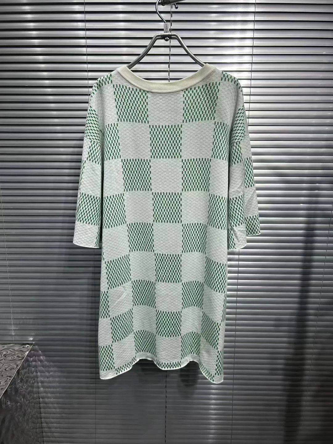 Louis Vuitton Louis Vuitton Green Damier Knit T-Shirt XXL Size US XXL / EU 58 / 5 - 3 Thumbnail