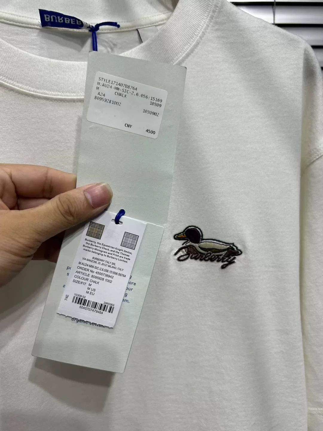 Burberry Burberry Embroidered Duck T-Shirt Size M Size US M / EU 48-50 / 2 - 4 Thumbnail