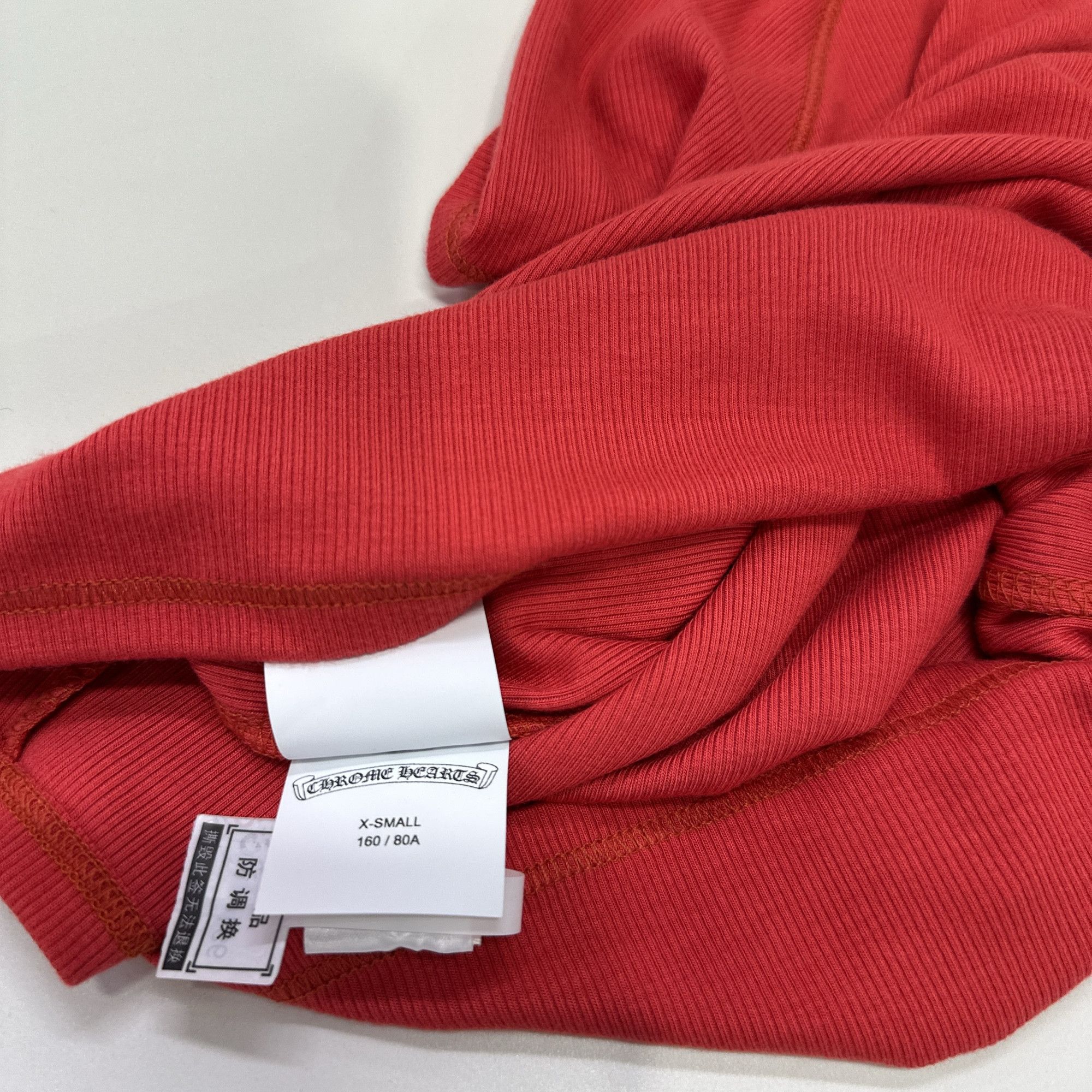 Chrome Hearts Chrome Hearts Red Embroidered Mock Neck T-Shirt XS Size US XS / EU 42 / 0 - 5 Thumbnail