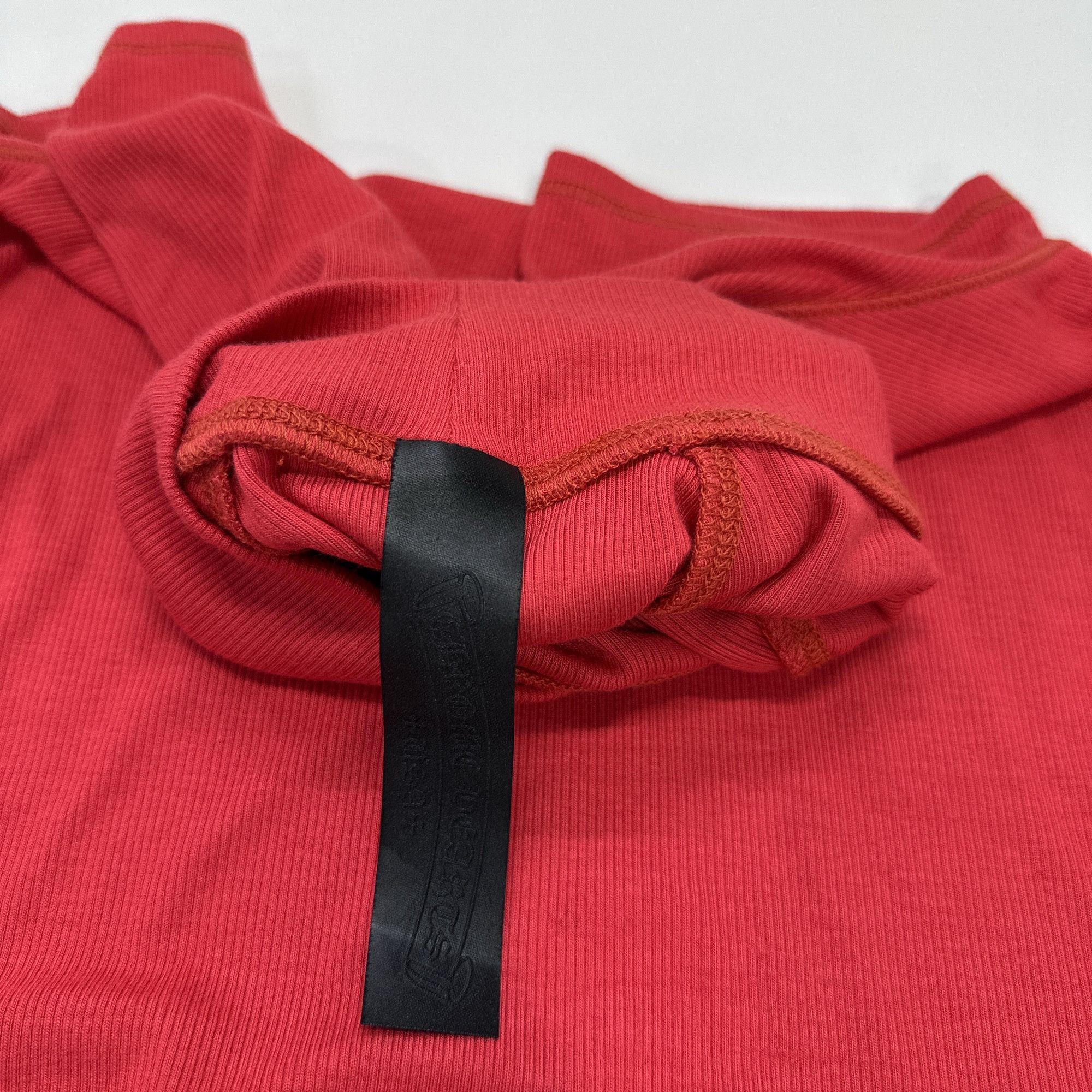 Chrome Hearts Chrome Hearts Red Embroidered Mock Neck T-Shirt XS Size US XS / EU 42 / 0 - 3 Thumbnail