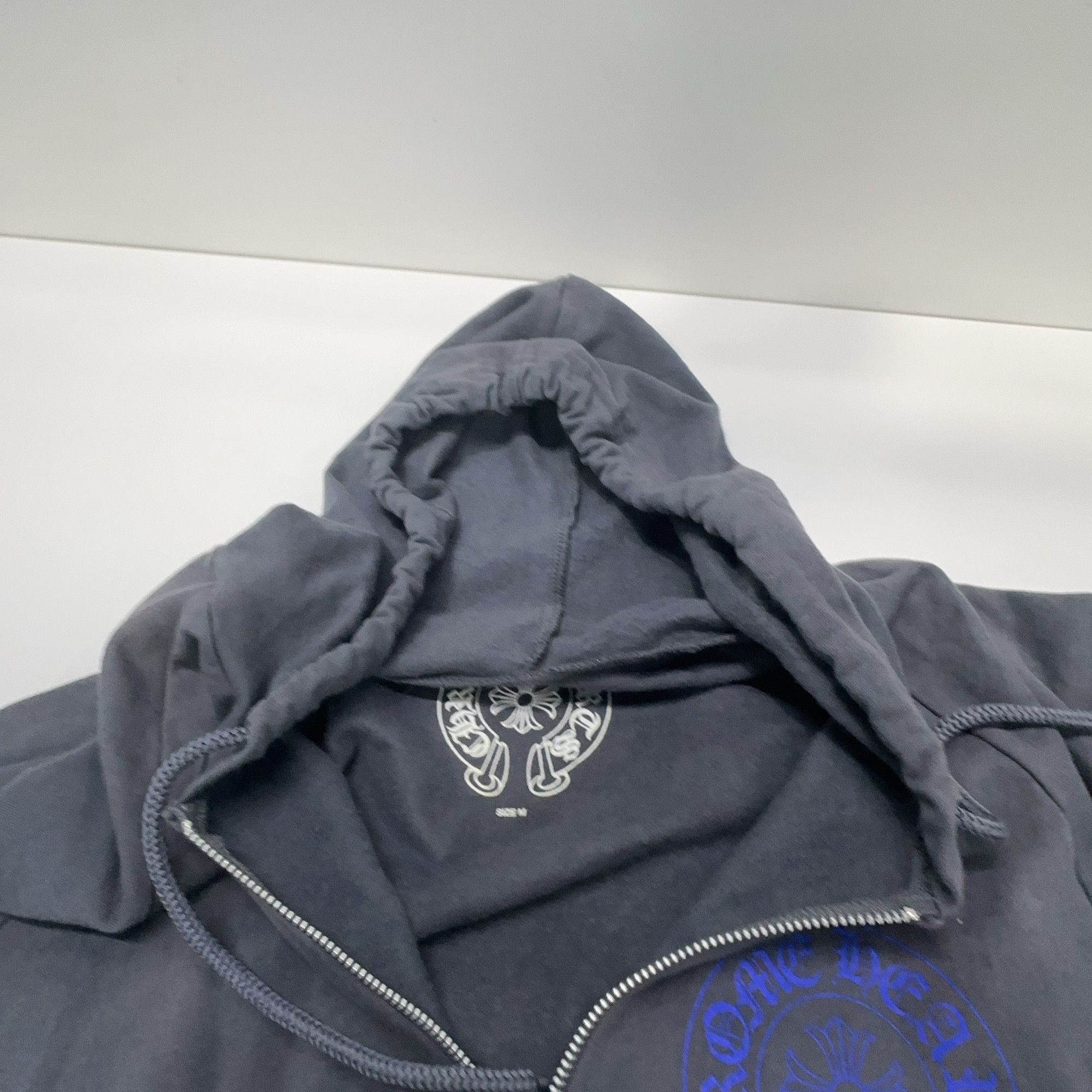 Chrome Hearts Chrome Hearts Blue Cross Zip-Up Hoodie Size M Size US M / EU 48-50 / 2 - 6 Thumbnail