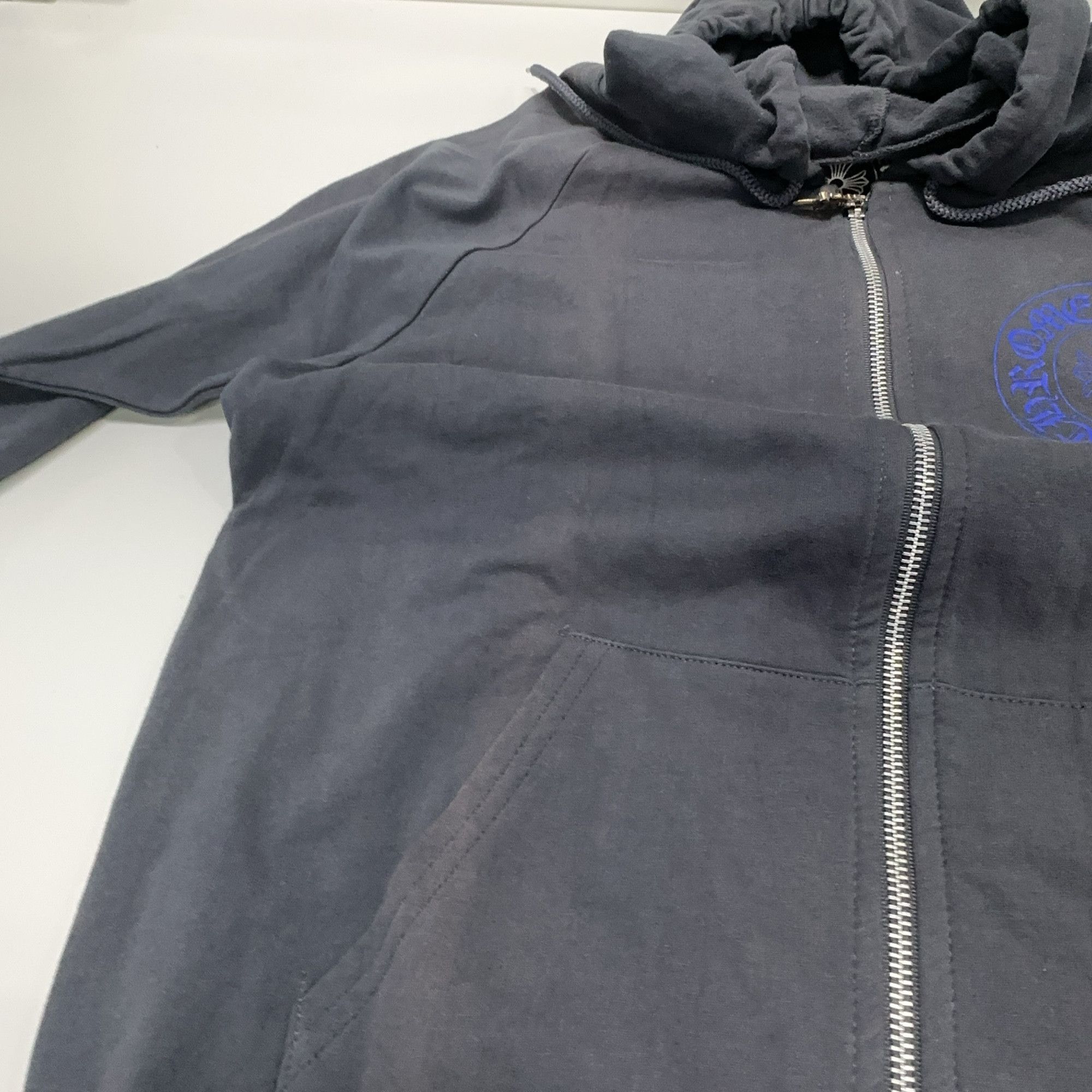 Chrome Hearts Chrome Hearts Blue Cross Zip-Up Hoodie Size M Size US M / EU 48-50 / 2 - 8 Thumbnail