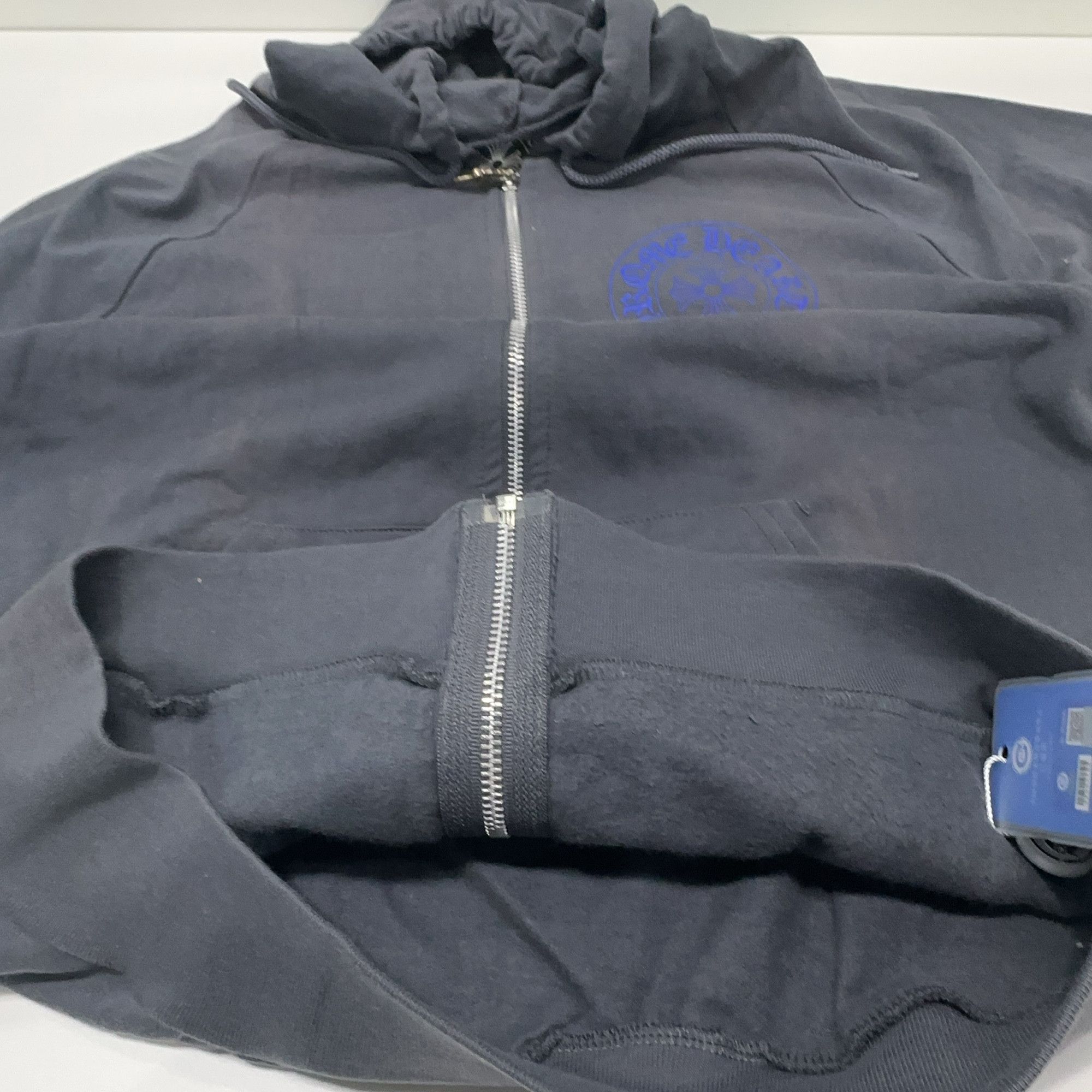 Chrome Hearts Chrome Hearts Blue Cross Zip-Up Hoodie Size M Size US M / EU 48-50 / 2 - 7 Thumbnail