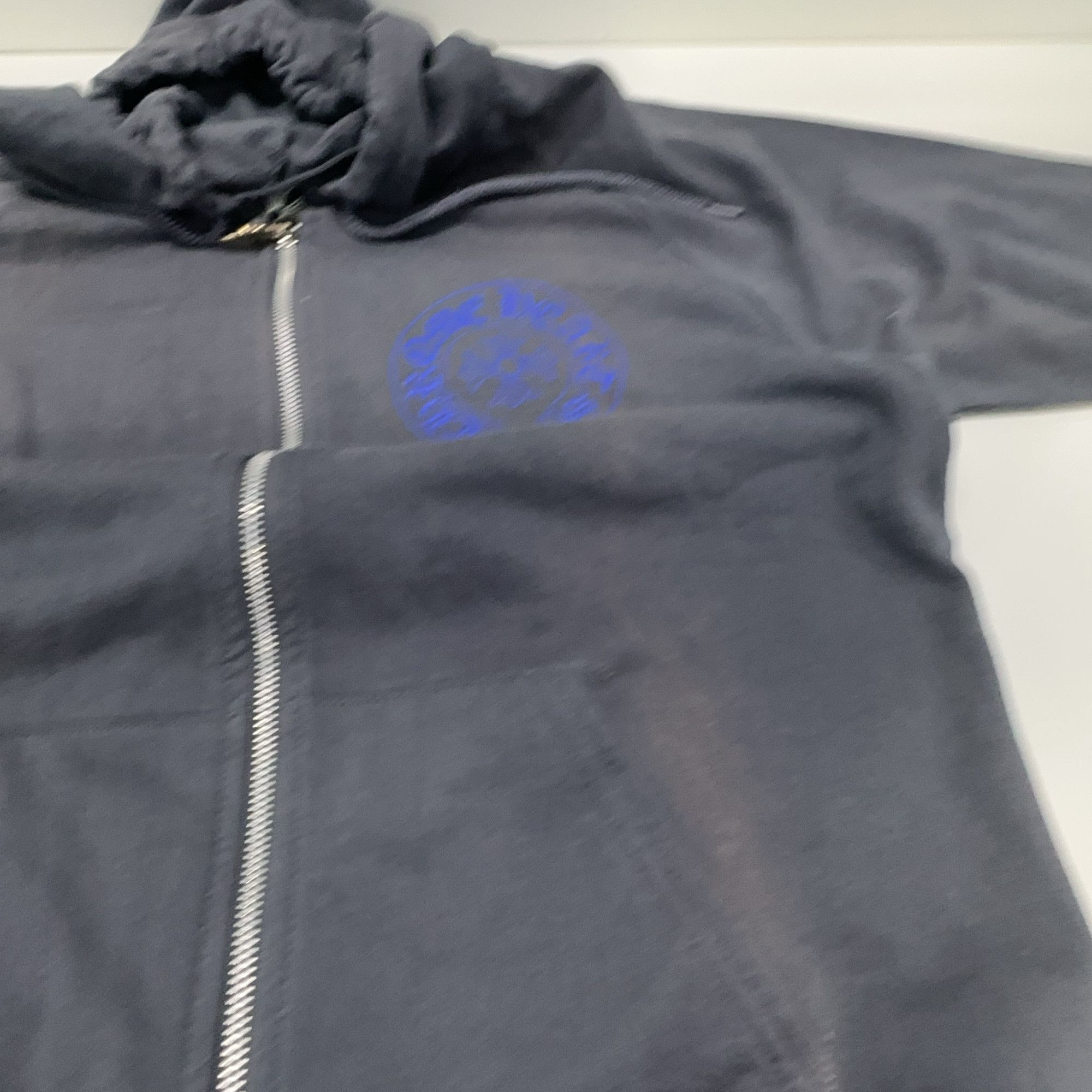 Chrome Hearts Chrome Hearts Blue Cross Zip-Up Hoodie Size M Size US M / EU 48-50 / 2 - 9 Thumbnail