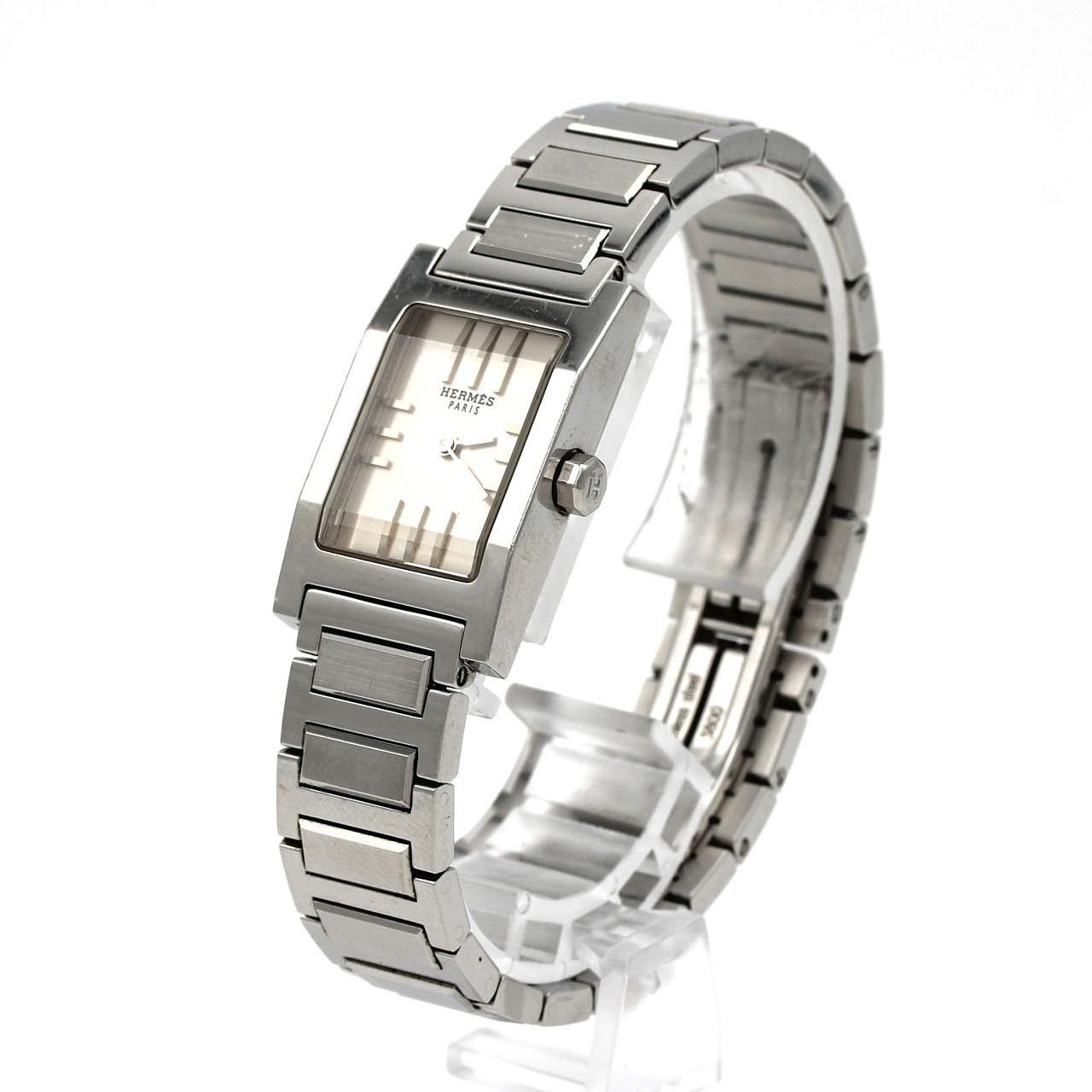 Hermes Hermes Hermes Tandem Stainless Steel Quartz Metal Quartz TA1.210 DUTY FREE for USA Size ONE SIZE - 2 Thumbnail