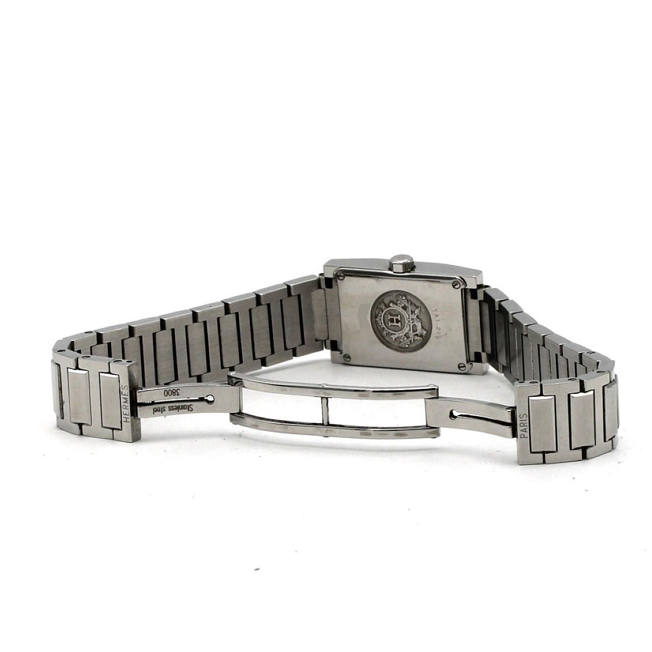 Hermes Hermes Hermes Tandem Stainless Steel Quartz Metal Quartz TA1.210 DUTY FREE for USA Size ONE SIZE - 6 Thumbnail