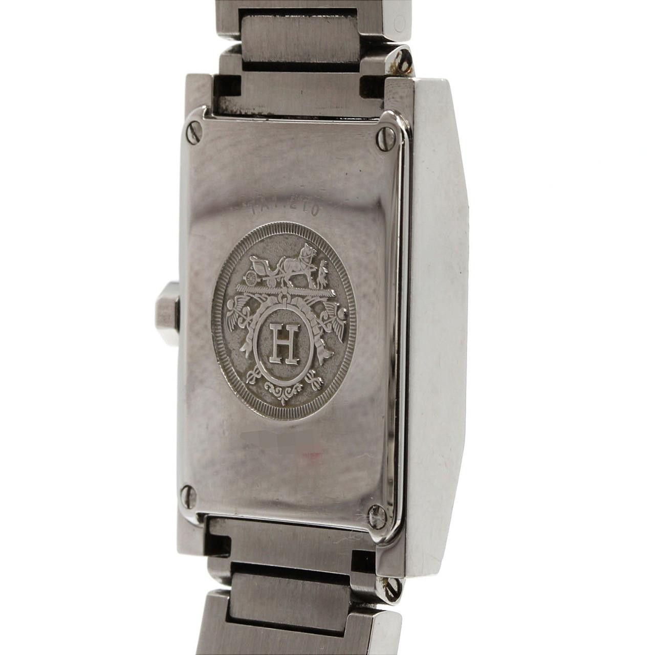 Hermes Hermes Hermes Tandem Stainless Steel Quartz Metal Quartz TA1.210 DUTY FREE for USA Size ONE SIZE - 5 Thumbnail