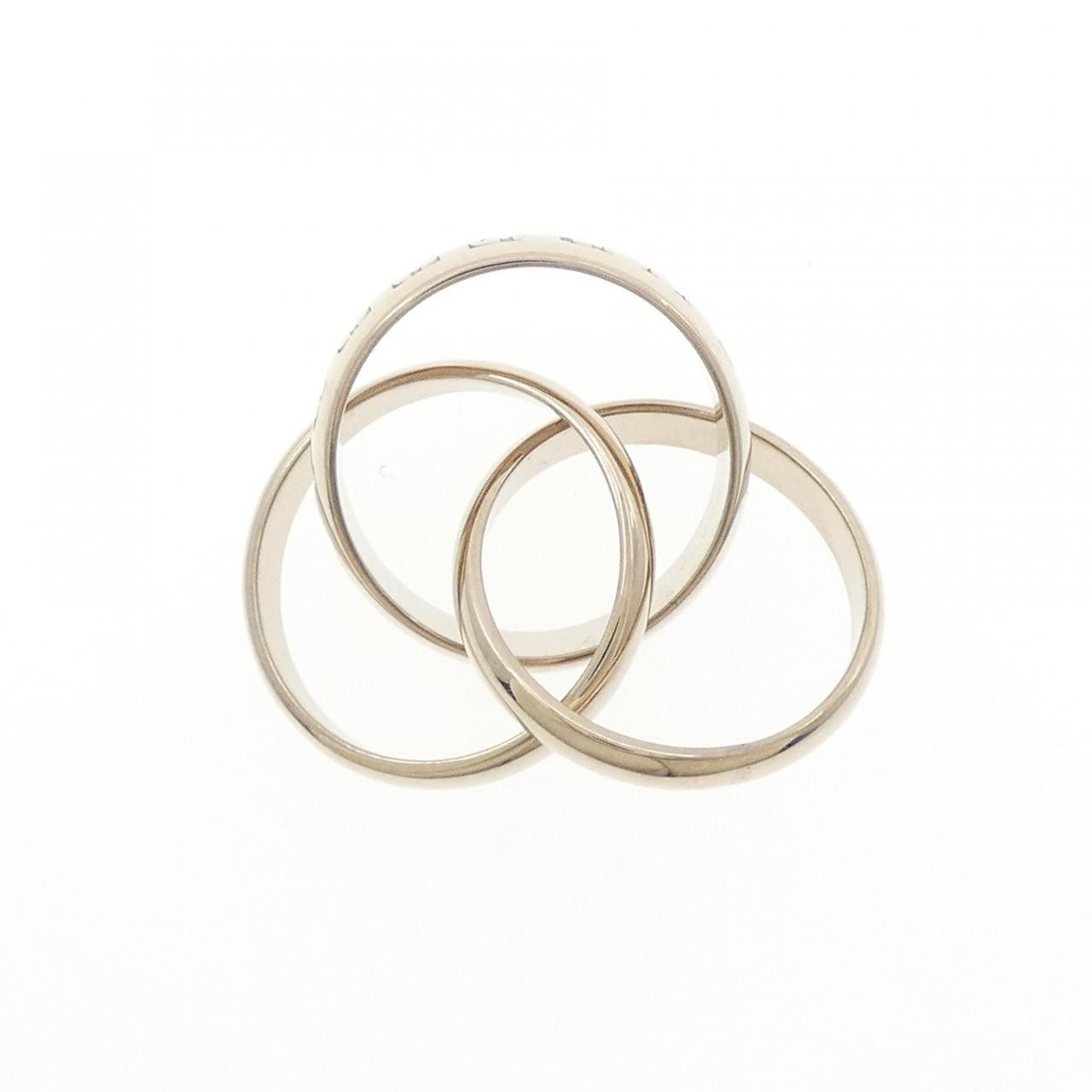 Cartier Cartier Cartier Trinity 750 White Gold Limited Ring Size 47 Precious Metal Ring DUTY FREE for USA Size ONE SIZE - 3 Thumbnail