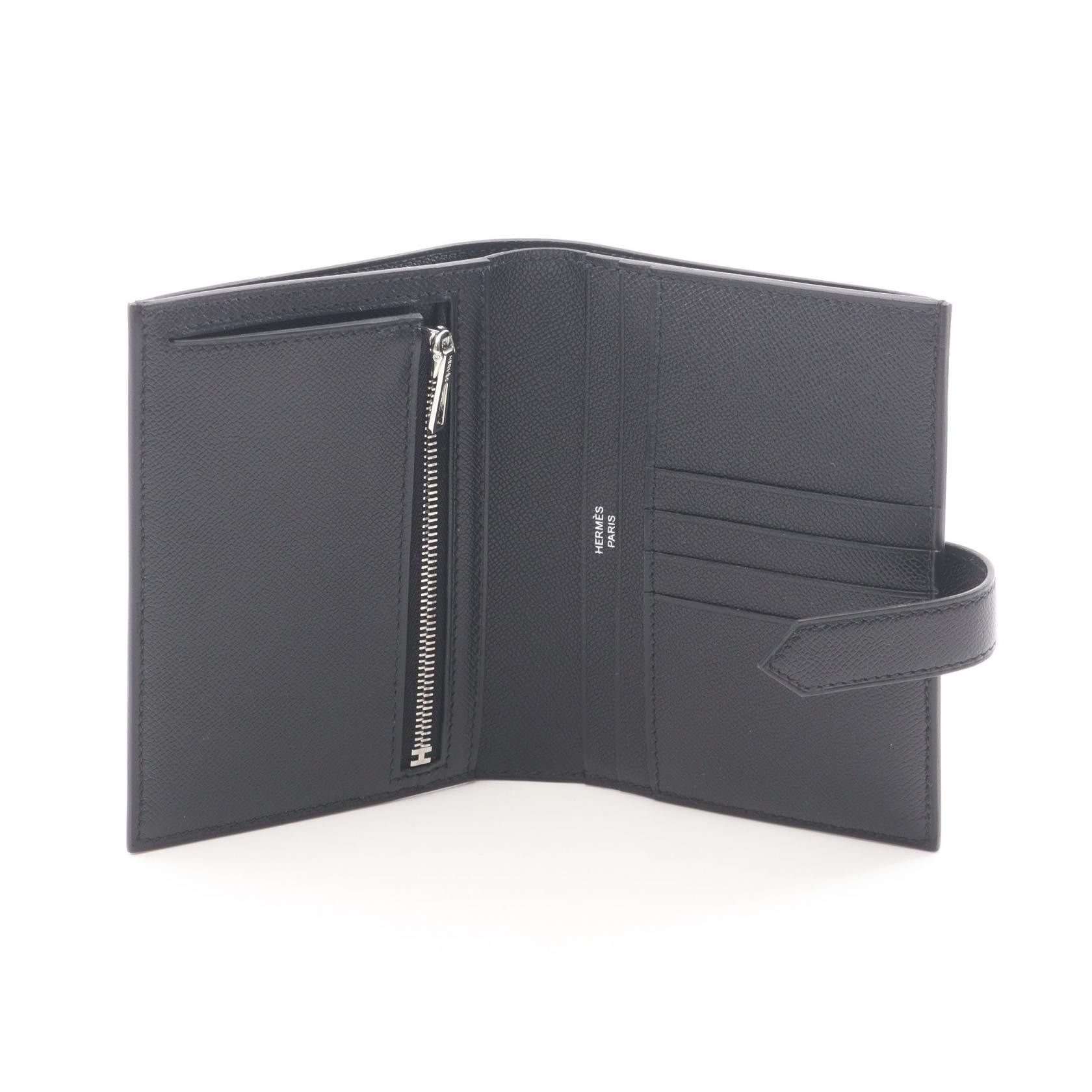 Hermes Hermes Hermes Bearn Compact Calfskin Wallet Leather Short Wallet K DUTY FREE for USA Size ONE SIZE - 3 Thumbnail