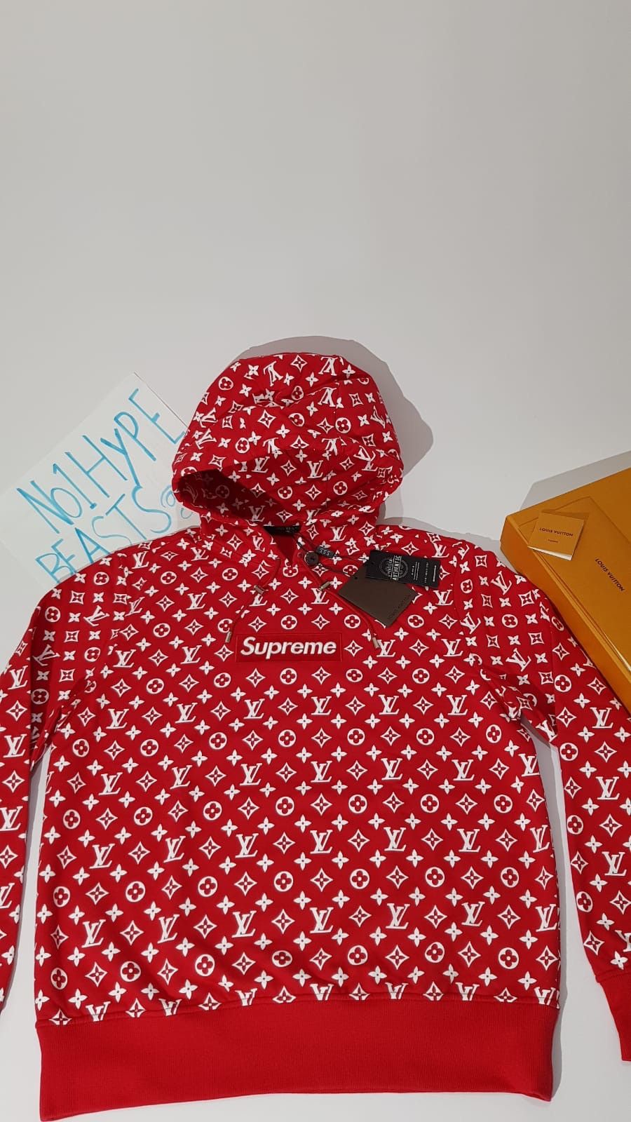 Supreme Louis Vuitton X Supreme Mono Bogo XL Hoodie | Grailed