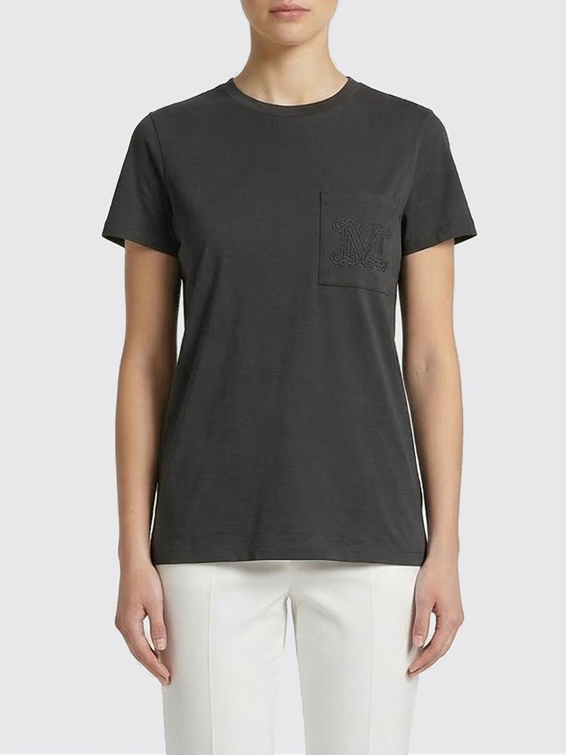 Max Mara Max Mara T-Shirt Woman Grey Size S / US 4 / IT 40 - 2 Thumbnail