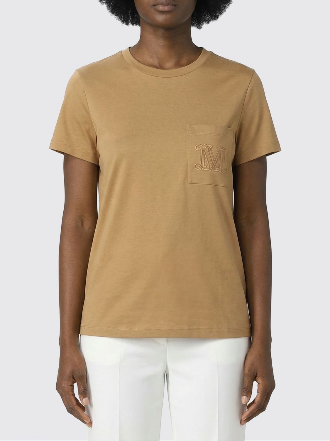 Max Mara Max Mara T-Shirt Woman Brown Size M / US 6-8 / IT 42-44 - 2 Thumbnail