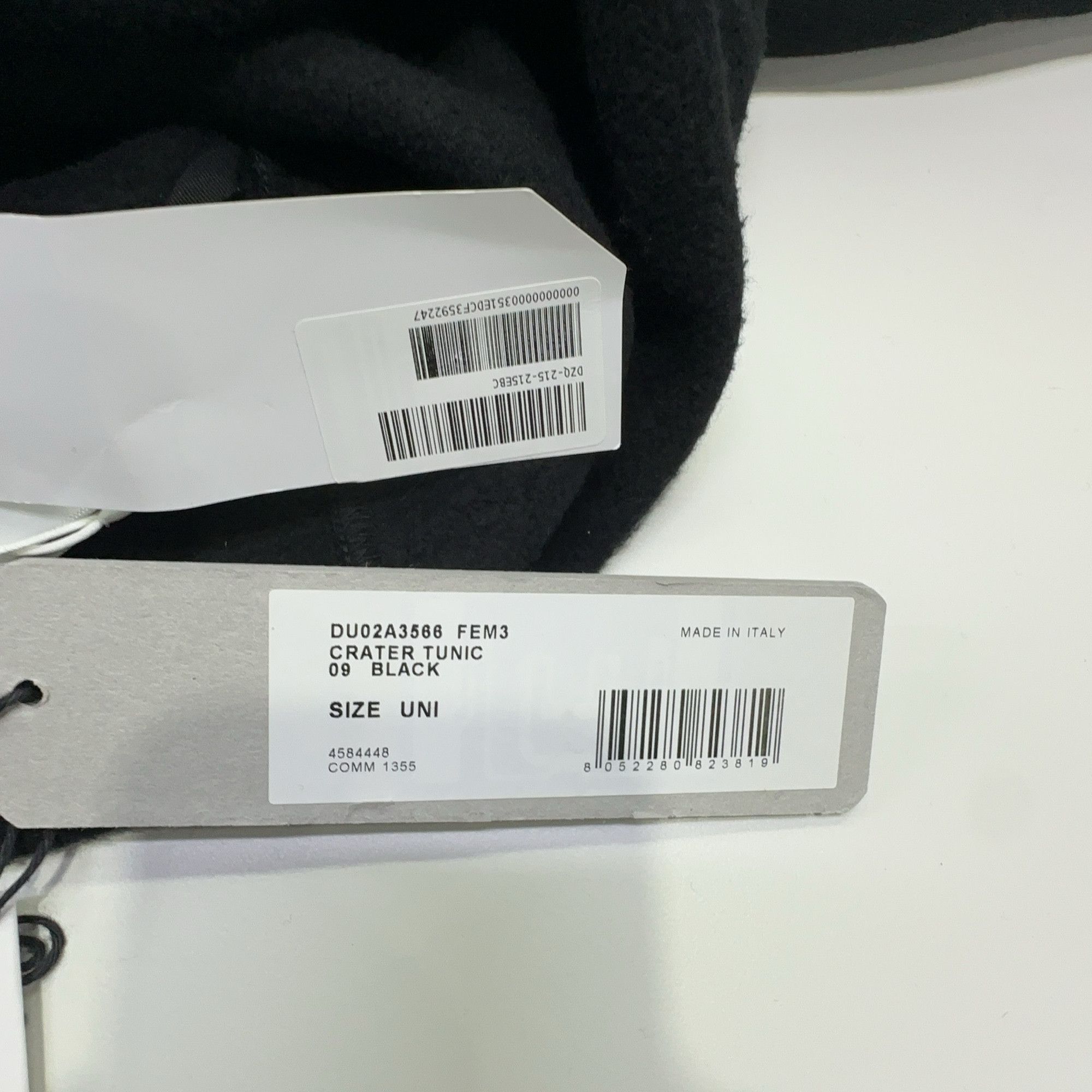 Rick Owens Rick Owens Black Seam Detail Crater Tunic One Size Size US M / EU 48-50 / 2 - 4 Thumbnail