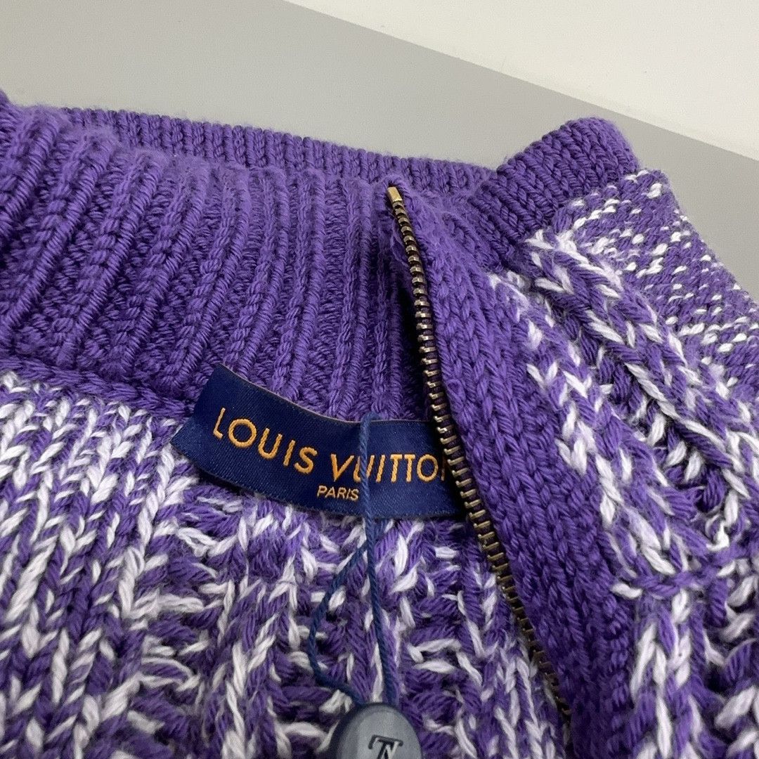 Louis Vuitton Louis Vuitton Striped Jacquard Zip Sweater XS Size US XS / EU 42 / 0 - 5 Thumbnail