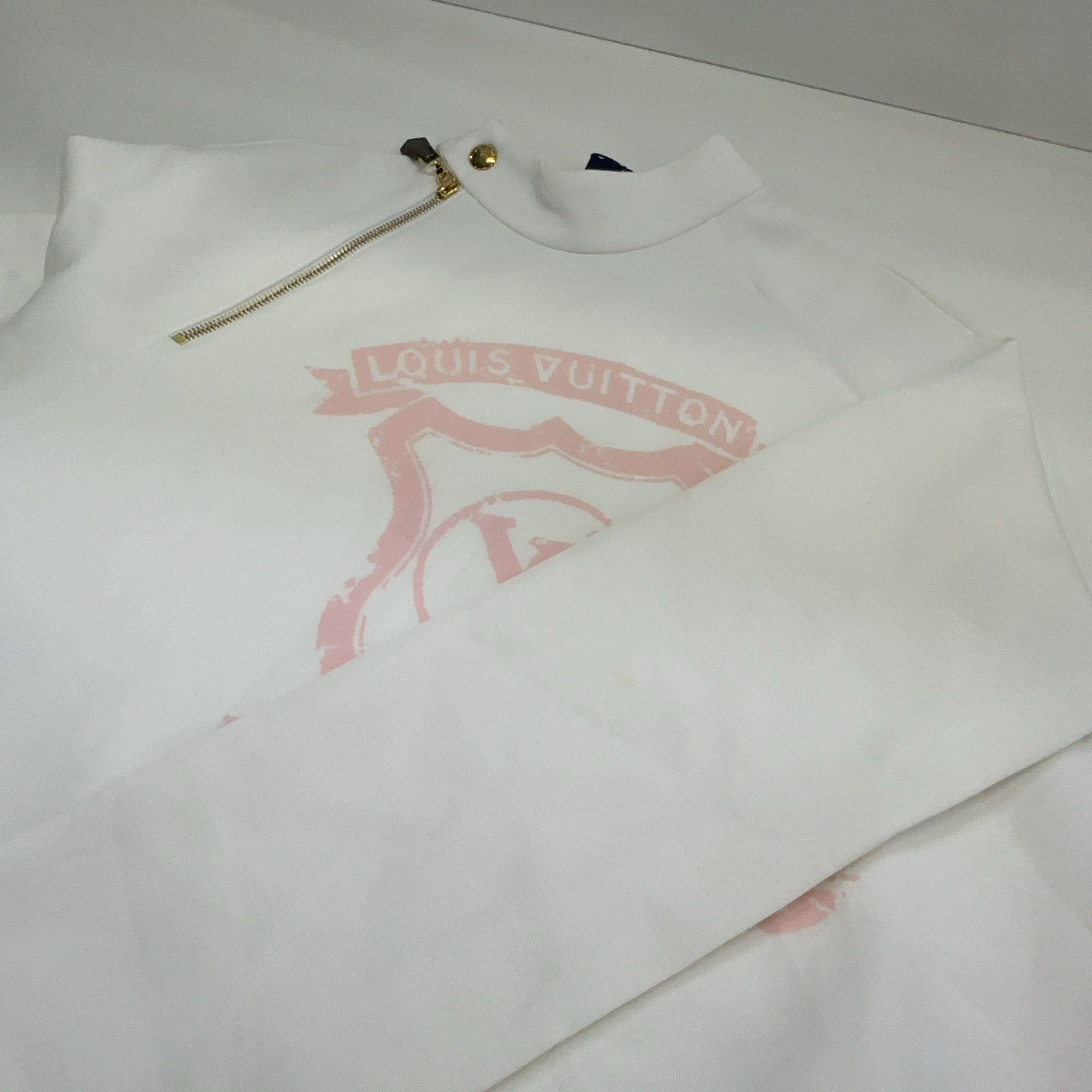 Louis Vuitton Louis Vuitton Pink Logo Zip Sweatshirt Size S Size S / US 4 / IT 40 - 8 Thumbnail
