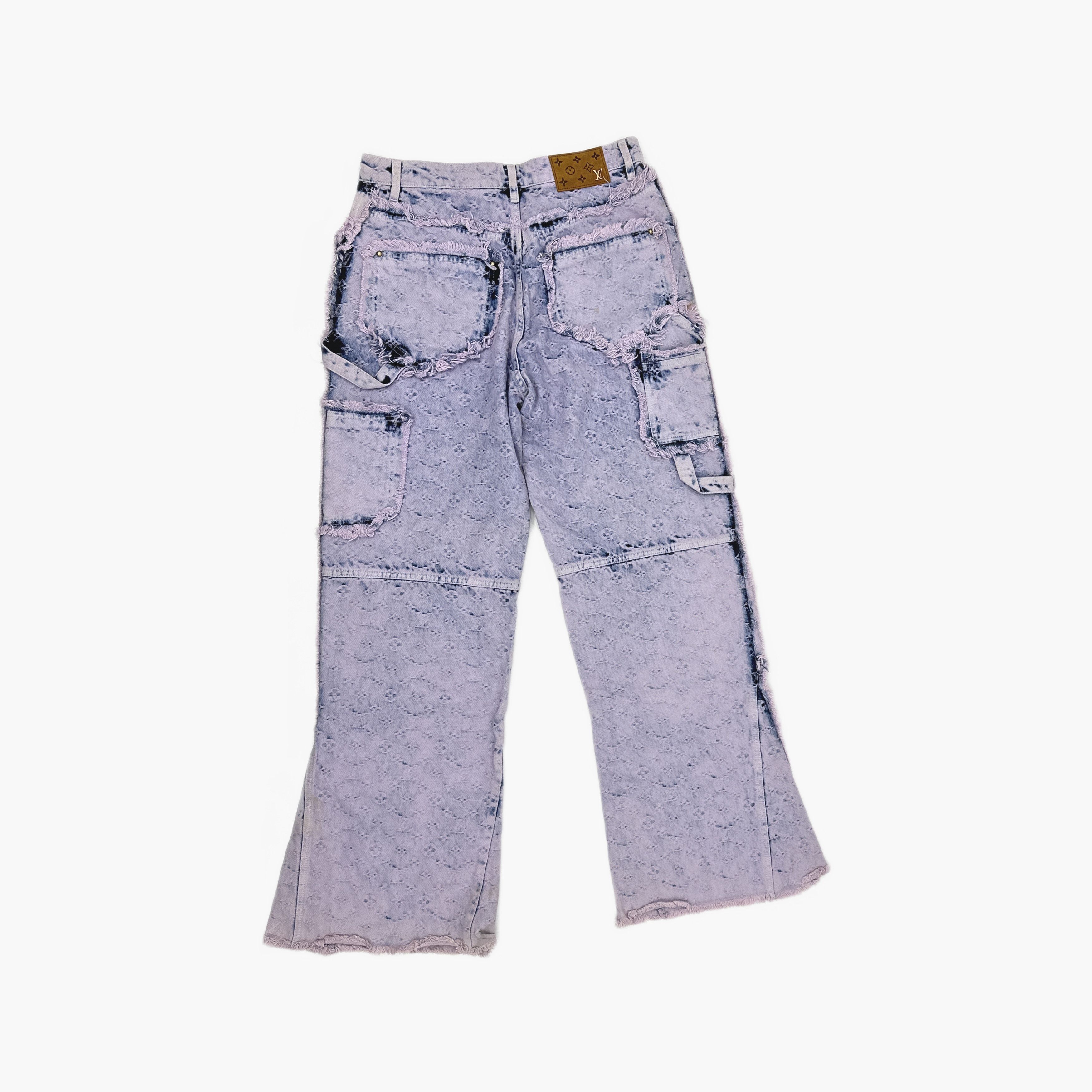Louis Vuitton Louis Vuitton Monogram Fringed Carpenter Jeans 30 Size US 30 / EU 46 - 2 Thumbnail