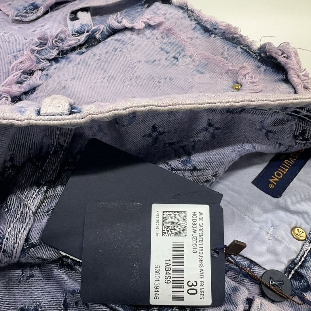 Louis Vuitton Louis Vuitton Monogram Fringed Carpenter Jeans 30 Size US 30 / EU 46 - 6 Thumbnail