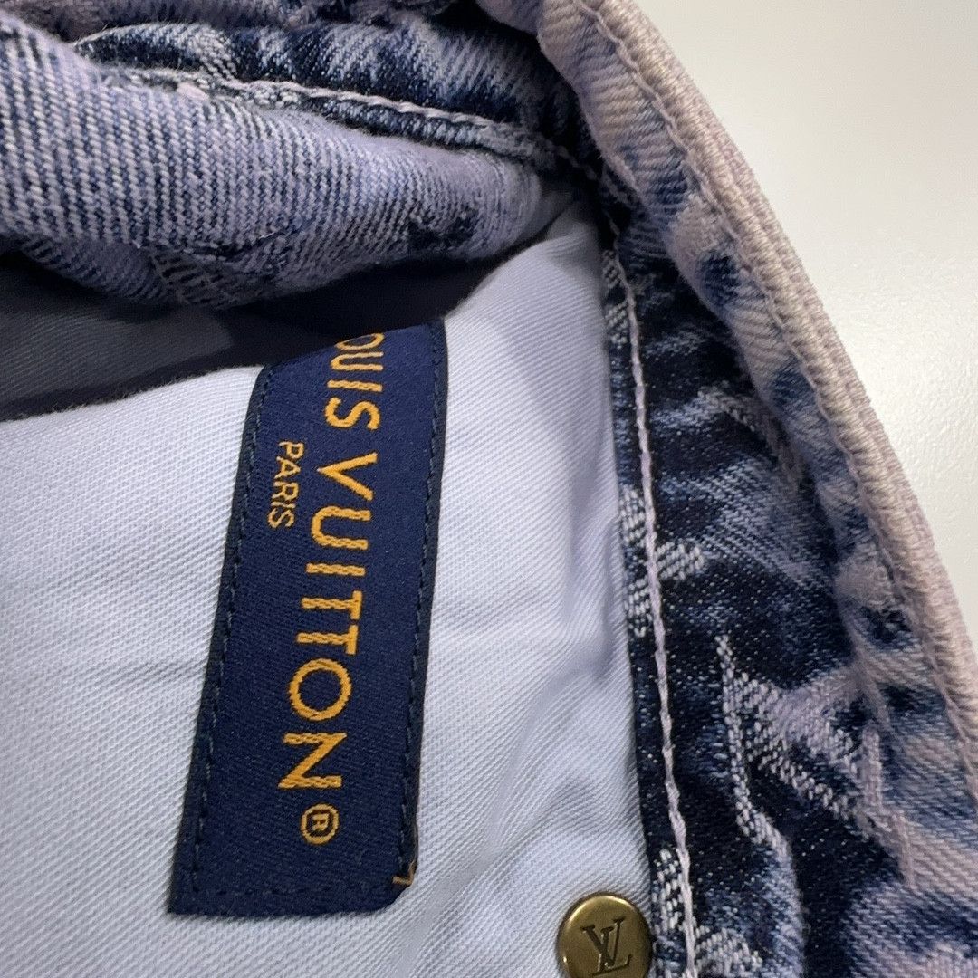 Louis Vuitton Louis Vuitton Monogram Fringed Carpenter Jeans 30 Size US 30 / EU 46 - 3 Thumbnail