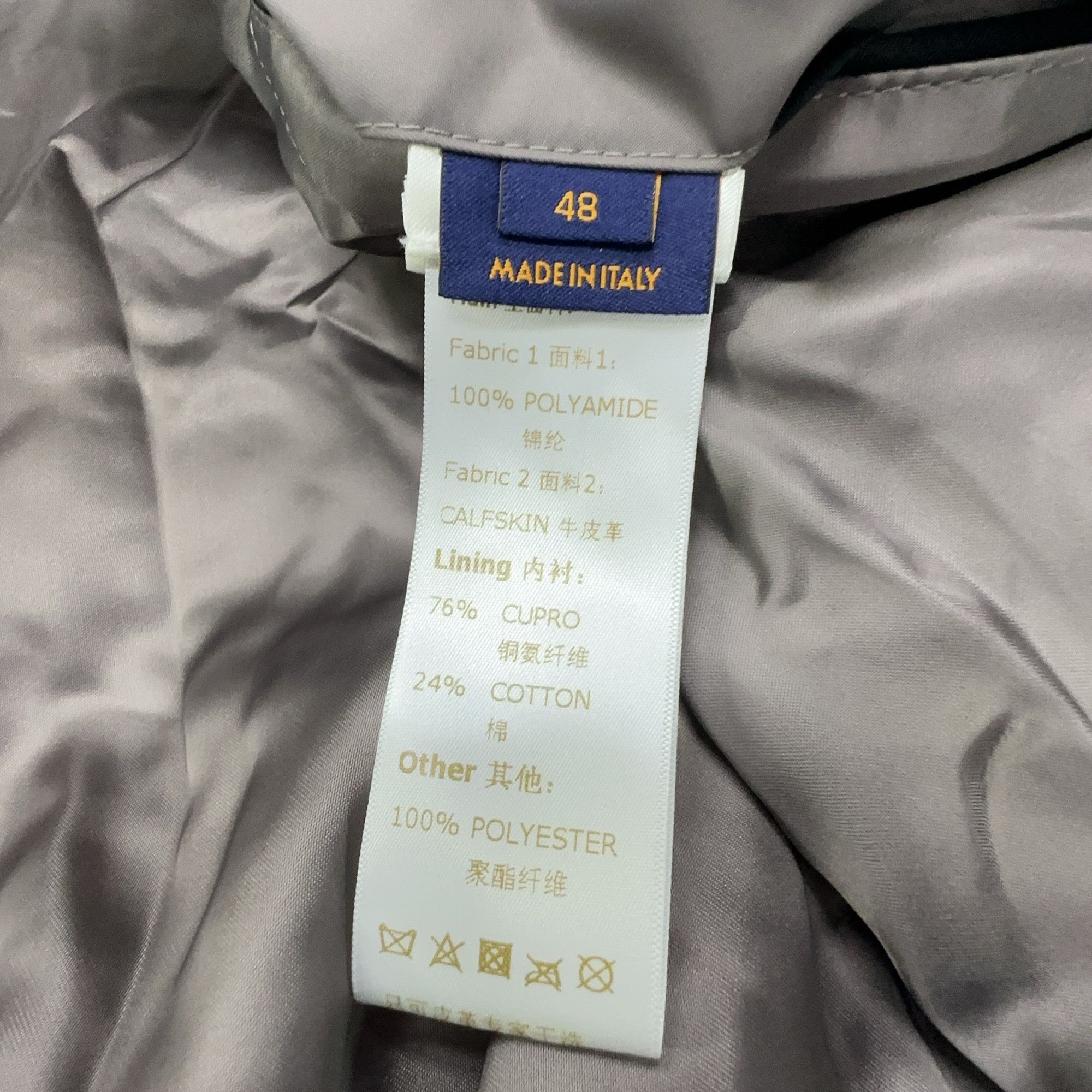 Louis Vuitton Louis Vuitton Mixed Leather Logo Bomber Jacket 48 Size US M / EU 48-50 / 2 - 3 Thumbnail