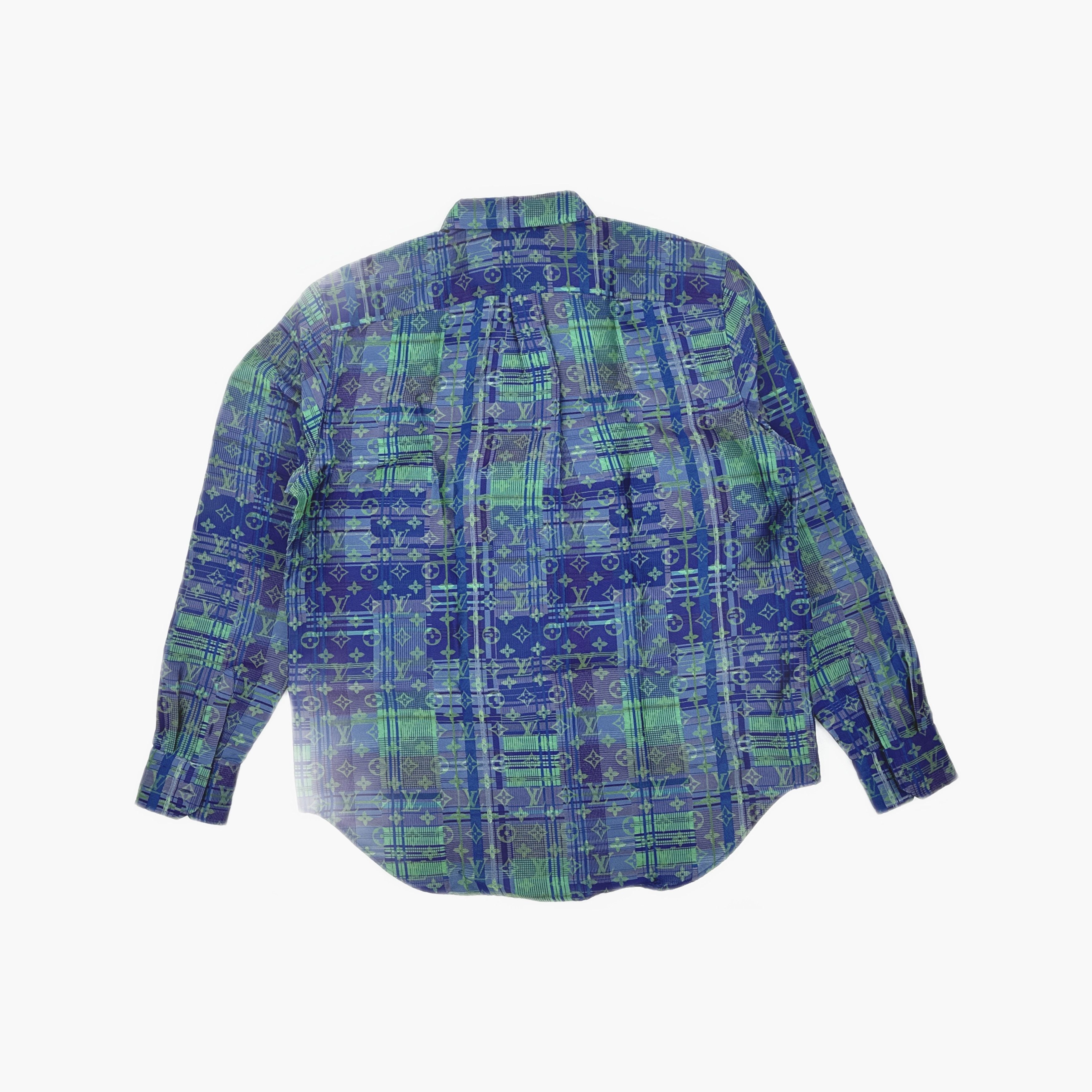 Louis Vuitton Louis Vuitton Monogram Neon Check Shirt XL Size US XL / EU 56 / 4 - 2 Thumbnail