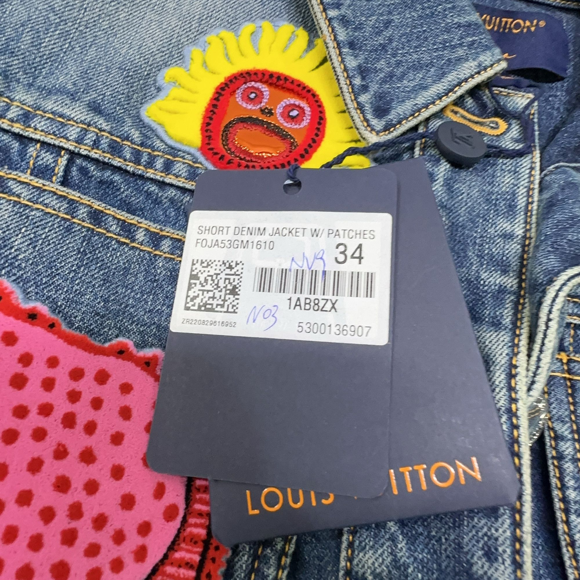 Louis Vuitton Louis Vuitton x Yayoi Kusama Patch Denim Jacket 34 Size XS / US 0-2 / IT 36-38 - 4 Thumbnail
