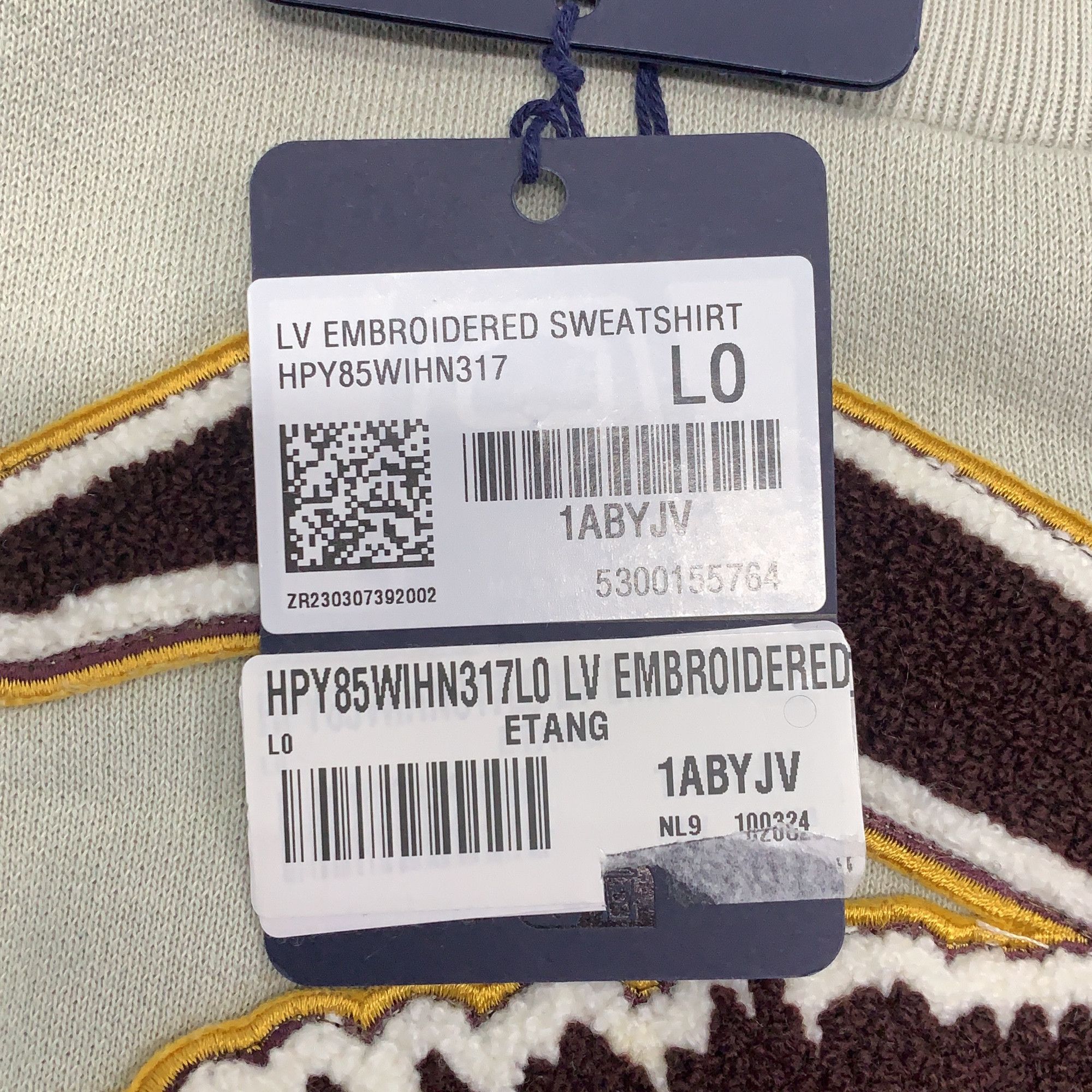 Louis Vuitton Louis Vuitton Embroidered Logo Sweatshirt L Size US L / EU 52-54 / 3 - 6 Thumbnail