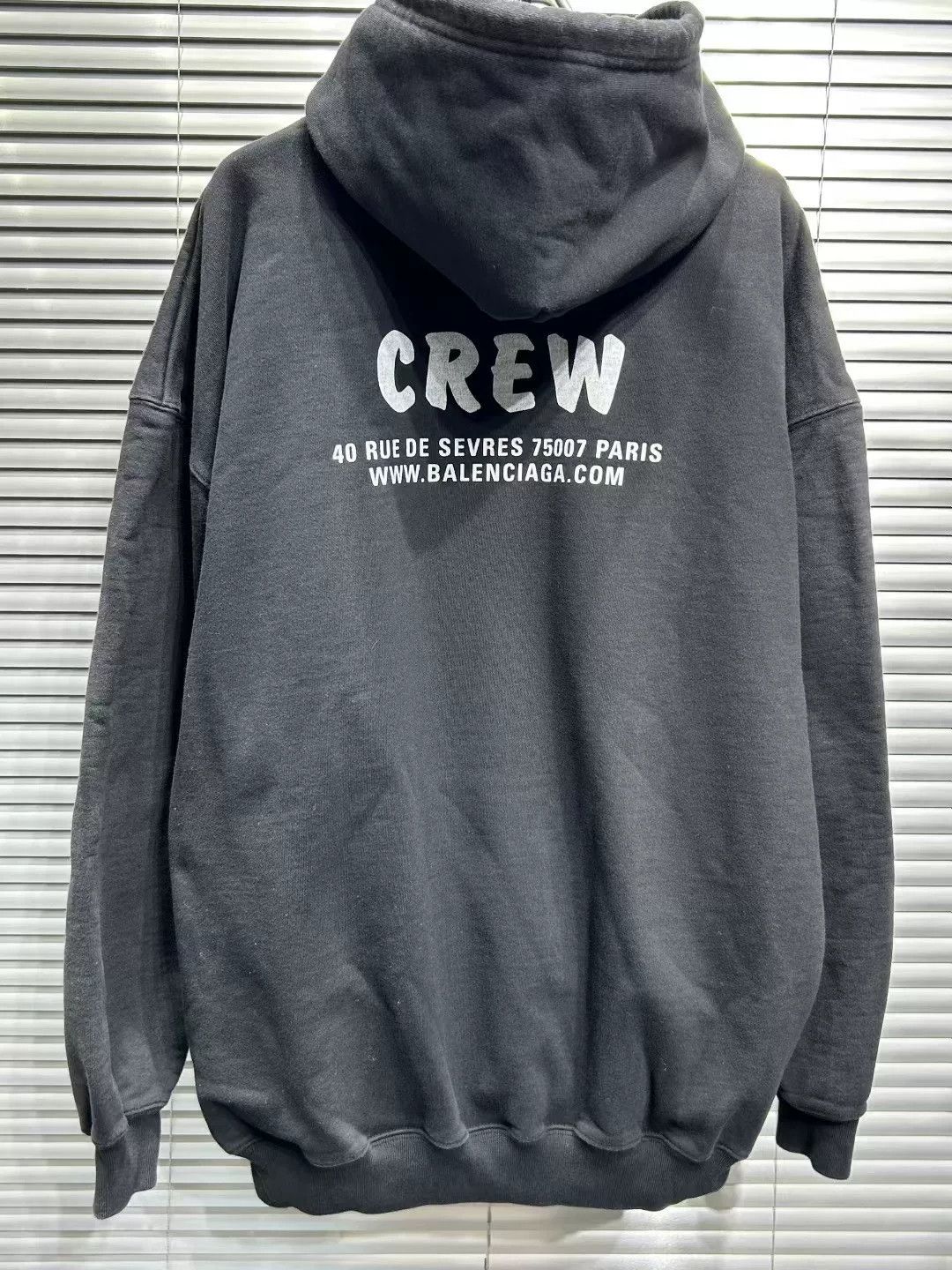 Balenciaga Balenciaga Crew Logo Graphic Hoodie Black M Size US M / EU 48-50 / 2 - 4 Thumbnail