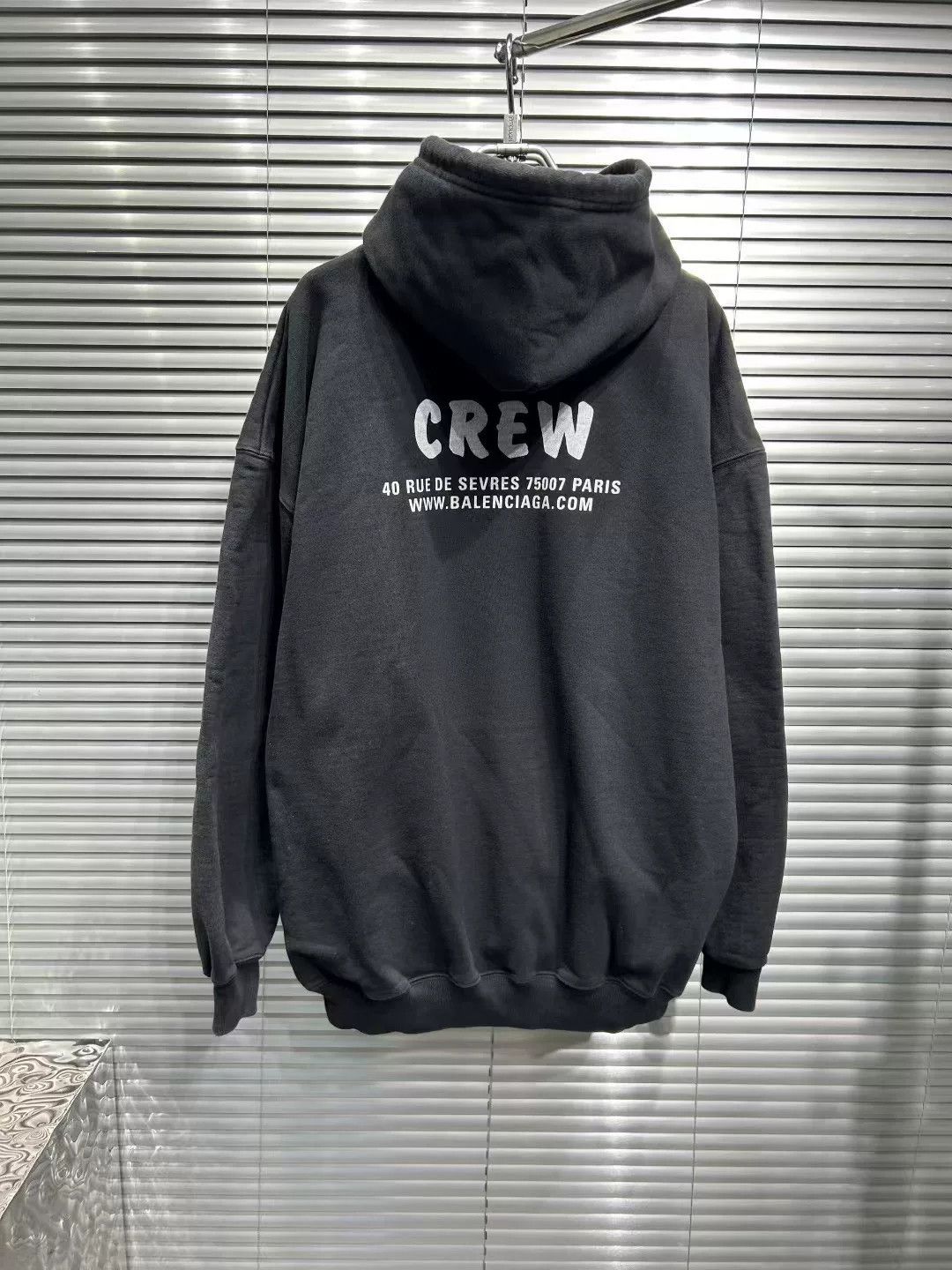 Balenciaga Balenciaga Crew Logo Graphic Hoodie Black M Size US M / EU 48-50 / 2 - 3 Thumbnail