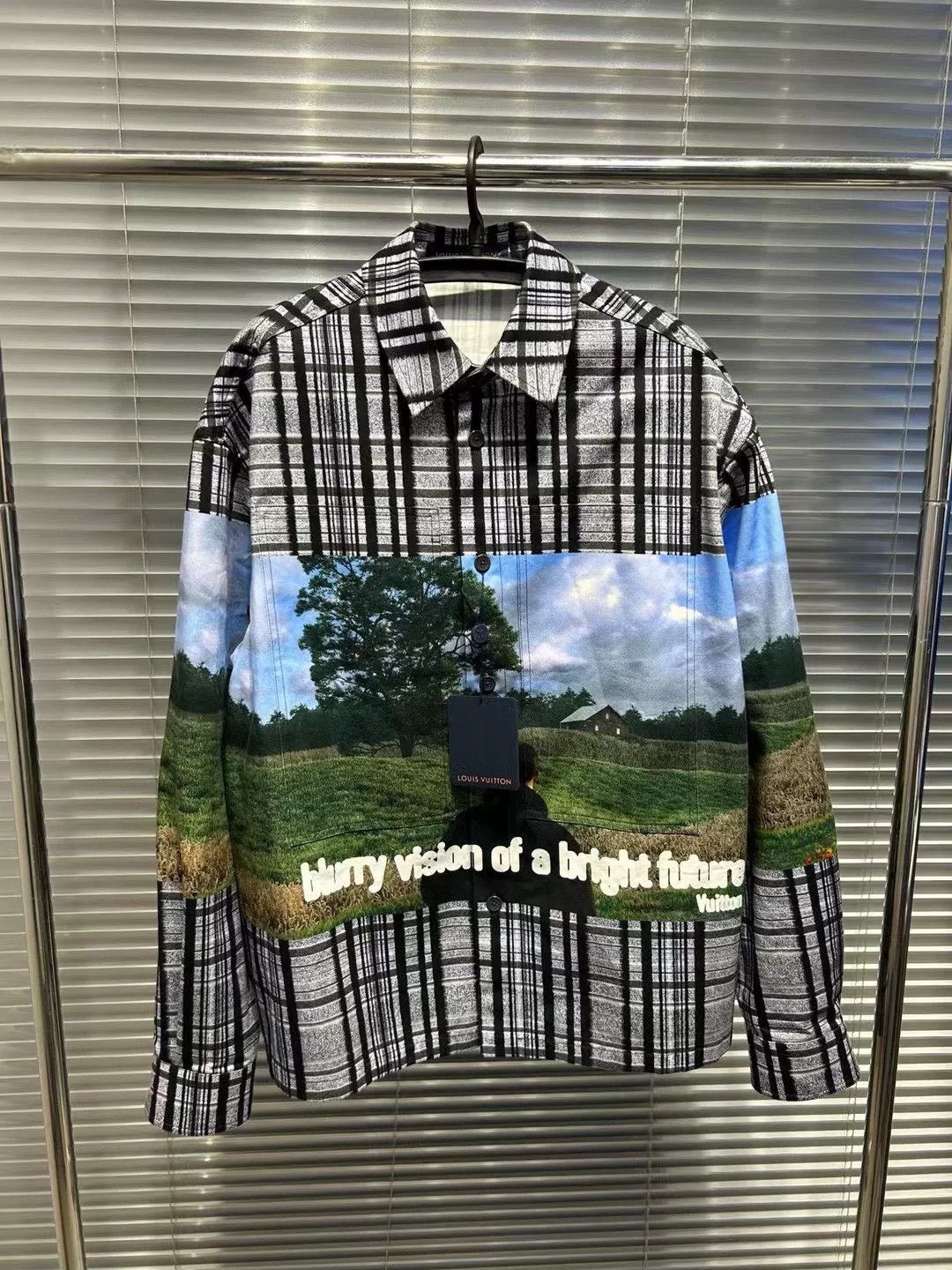Louis Vuitton Louis Vuitton Landscape Print Check Shirt Size S Size US S / EU 44-46 / 1 - 2 Thumbnail