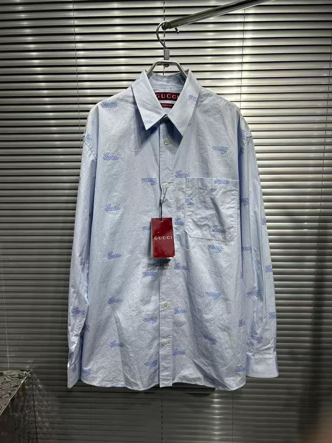 Gucci Gucci Logo Striped Long Sleeve Button Up Shirt 48 Size US M / EU 48-50 / 2 - 2 Thumbnail