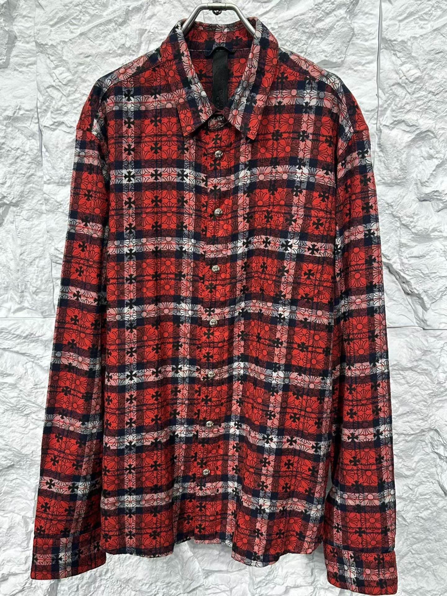 Chrome Hearts Chrome Hearts Logo Plaid Leather Patch Shirt XXL Size US XXL / EU 58 / 5 - 4 Thumbnail
