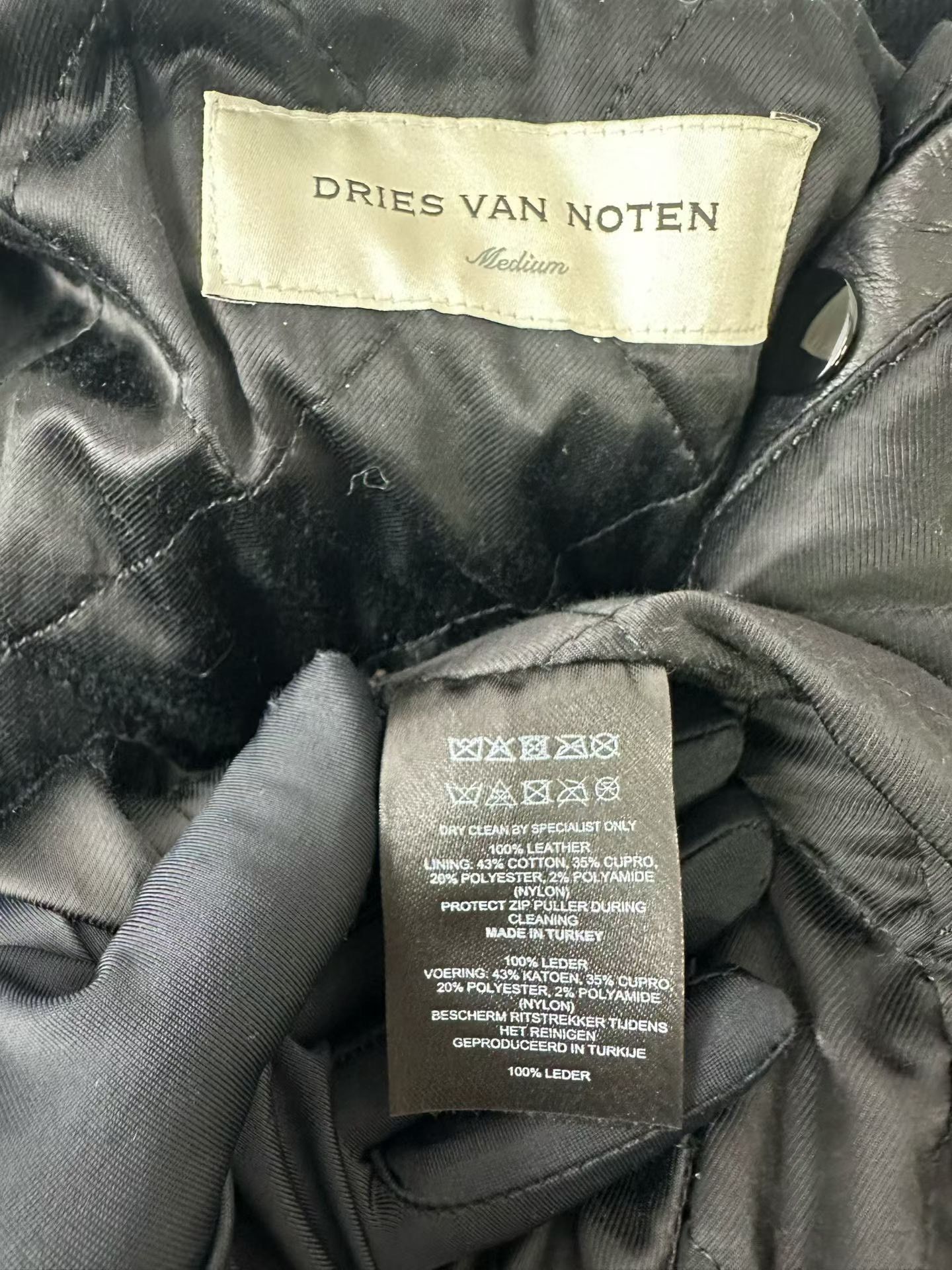 Dries Van Noten Dries Van Noten Back Zip Leather Bomber Jacket Size M Size US M / EU 48-50 / 2 - 5 Thumbnail
