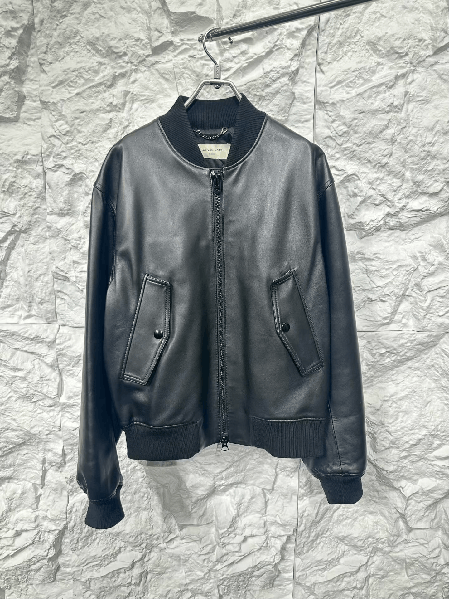 Dries Van Noten Dries Van Noten Back Zip Leather Bomber Jacket Size M Size US M / EU 48-50 / 2 - 2 Thumbnail
