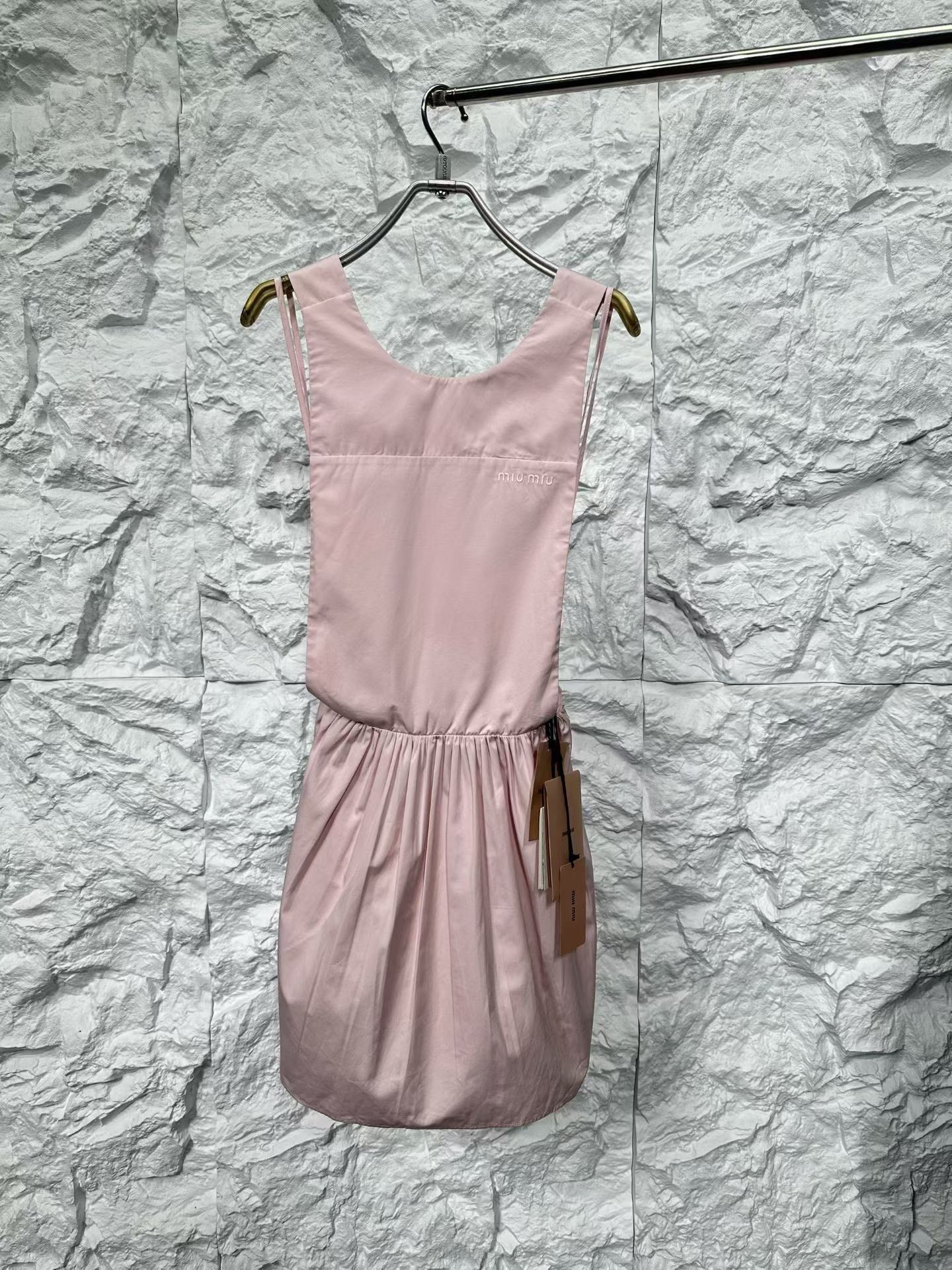 Miu Miu Miu Miu Embroidered Pink Mini Dress 38 Size XS / US 0-2 / IT 36-38 - 2 Thumbnail