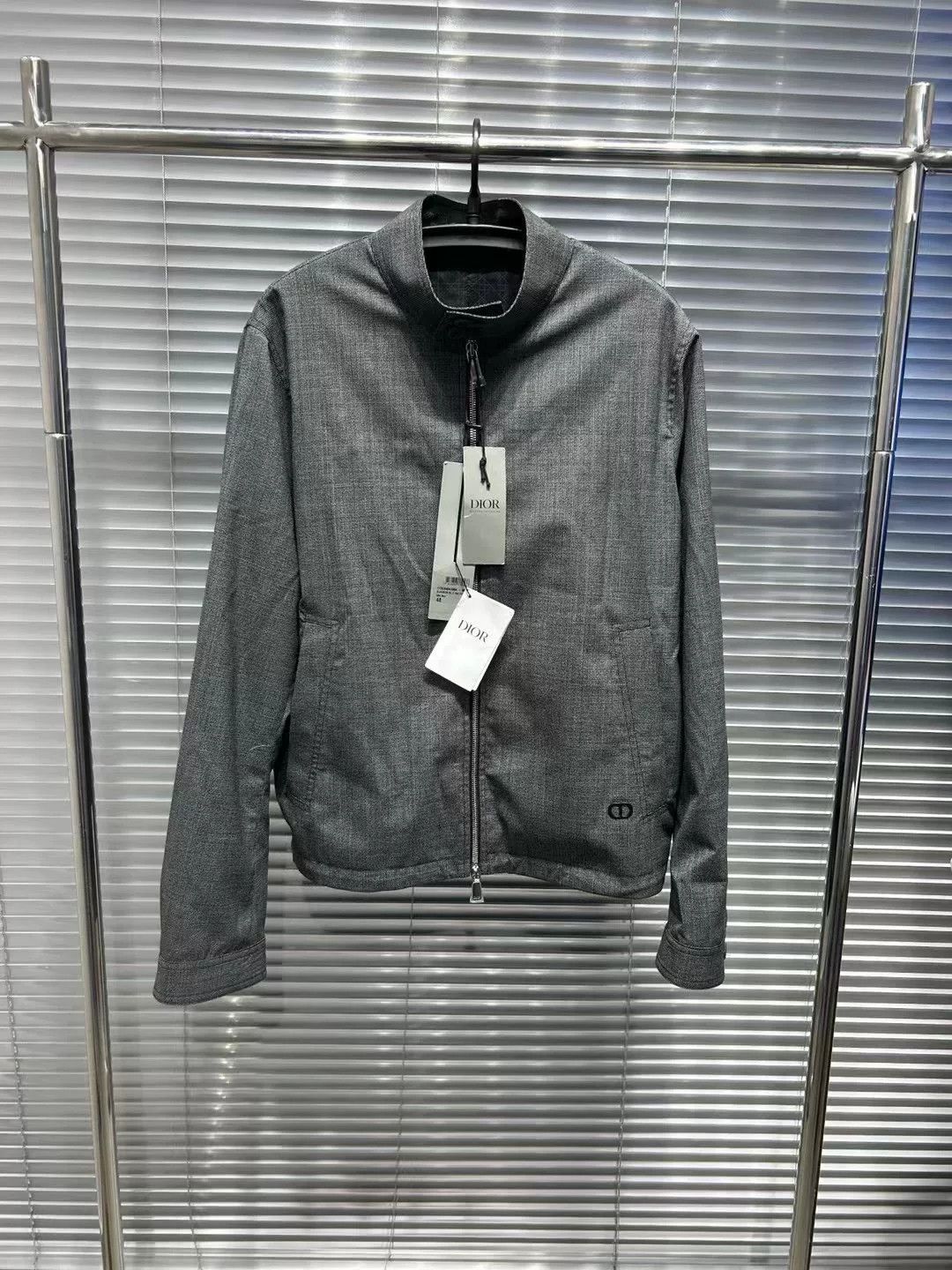 Dior Dior CD Logo Lined Wool Zip Jacket Size 48 Size US M / EU 48-50 / 2 - 2 Thumbnail