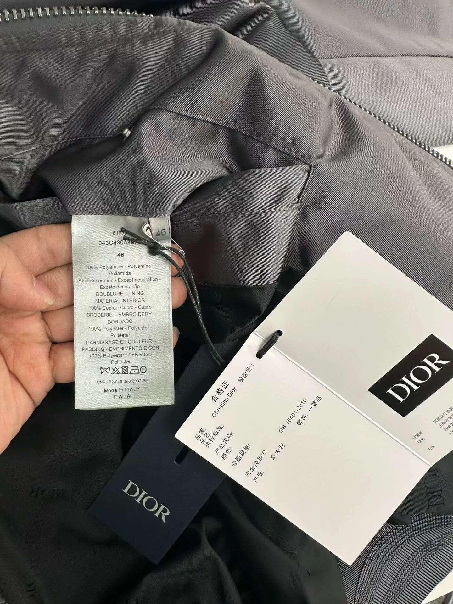 Dior Dior Split Color MA-1 Bomber Jacket Size 46 Size US S / EU 44-46 / 1 - 5 Thumbnail